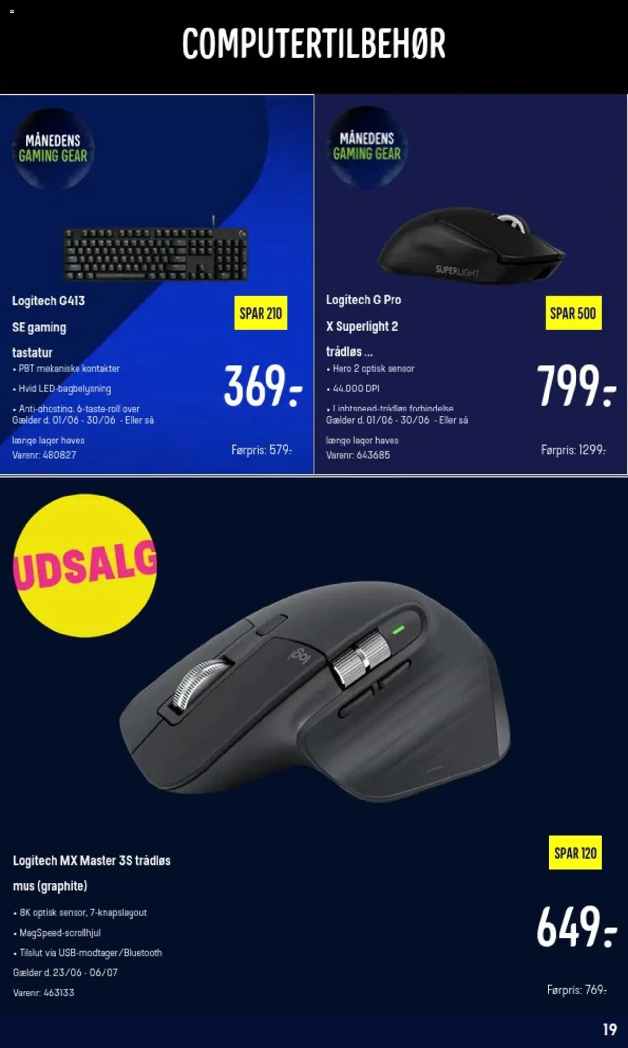 Elgiganten Tilbudsavis gyldig fra 23.06.2025 | Side: 19 | Produkter: Mus, Tastatur