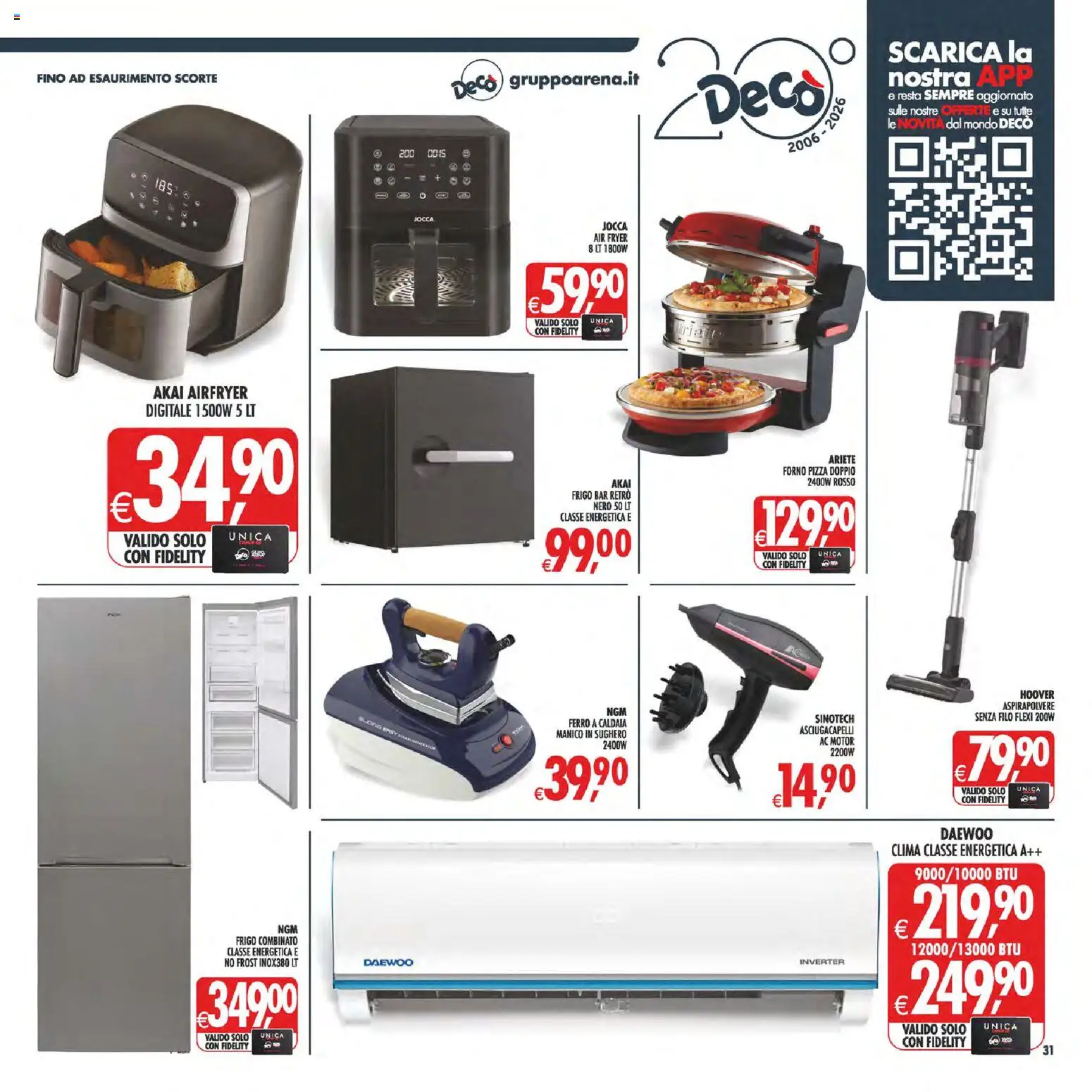 Volantino Decò del 27.03.2026 | Pagina: 38 | Prodotti: Pizza, Caldaia, Forno, Aspirapolvere