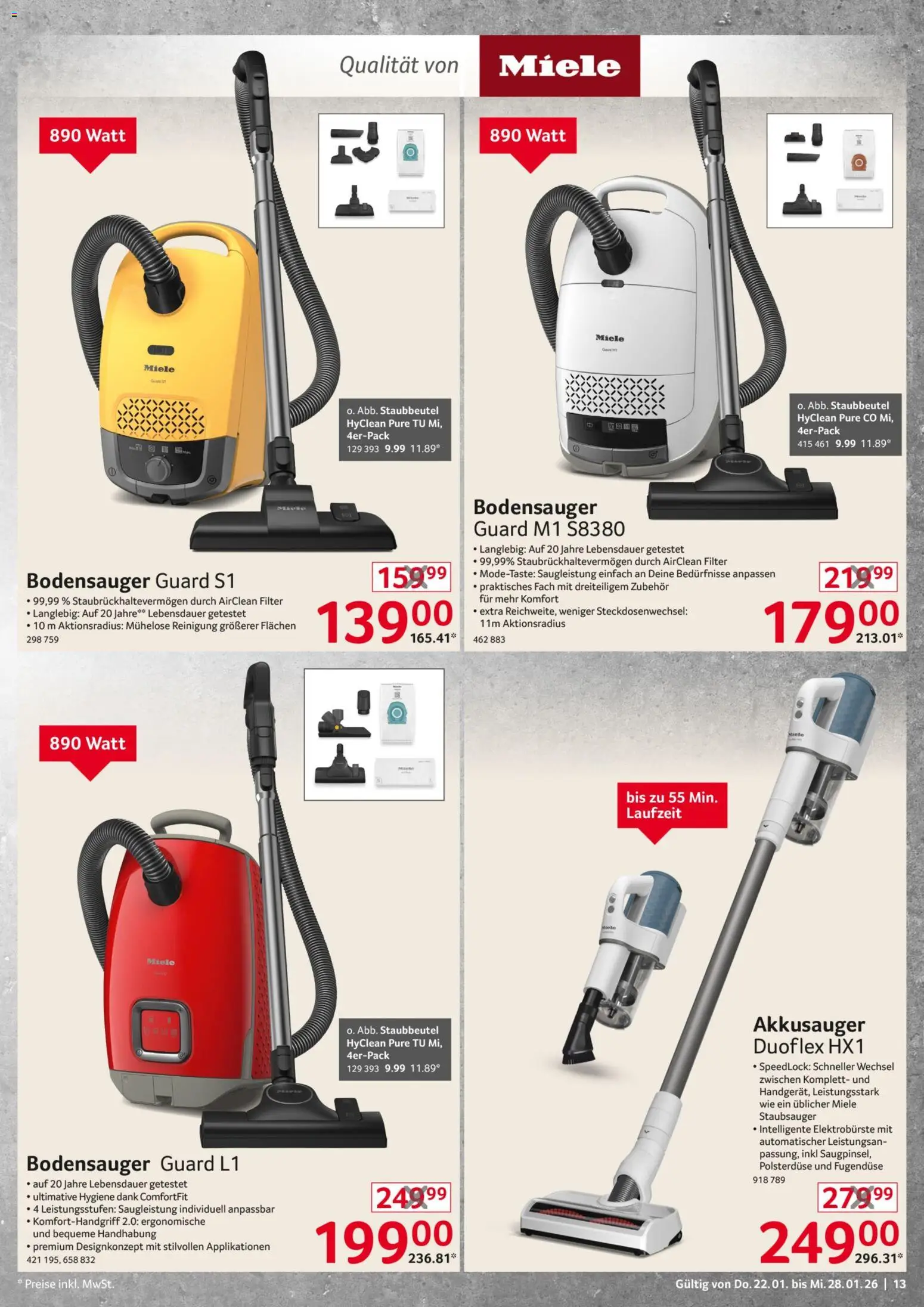 Selgros  Non Food – gültig ab 22.01.2026 | Seite: 13 | Produkte: Miele, Staubsauger