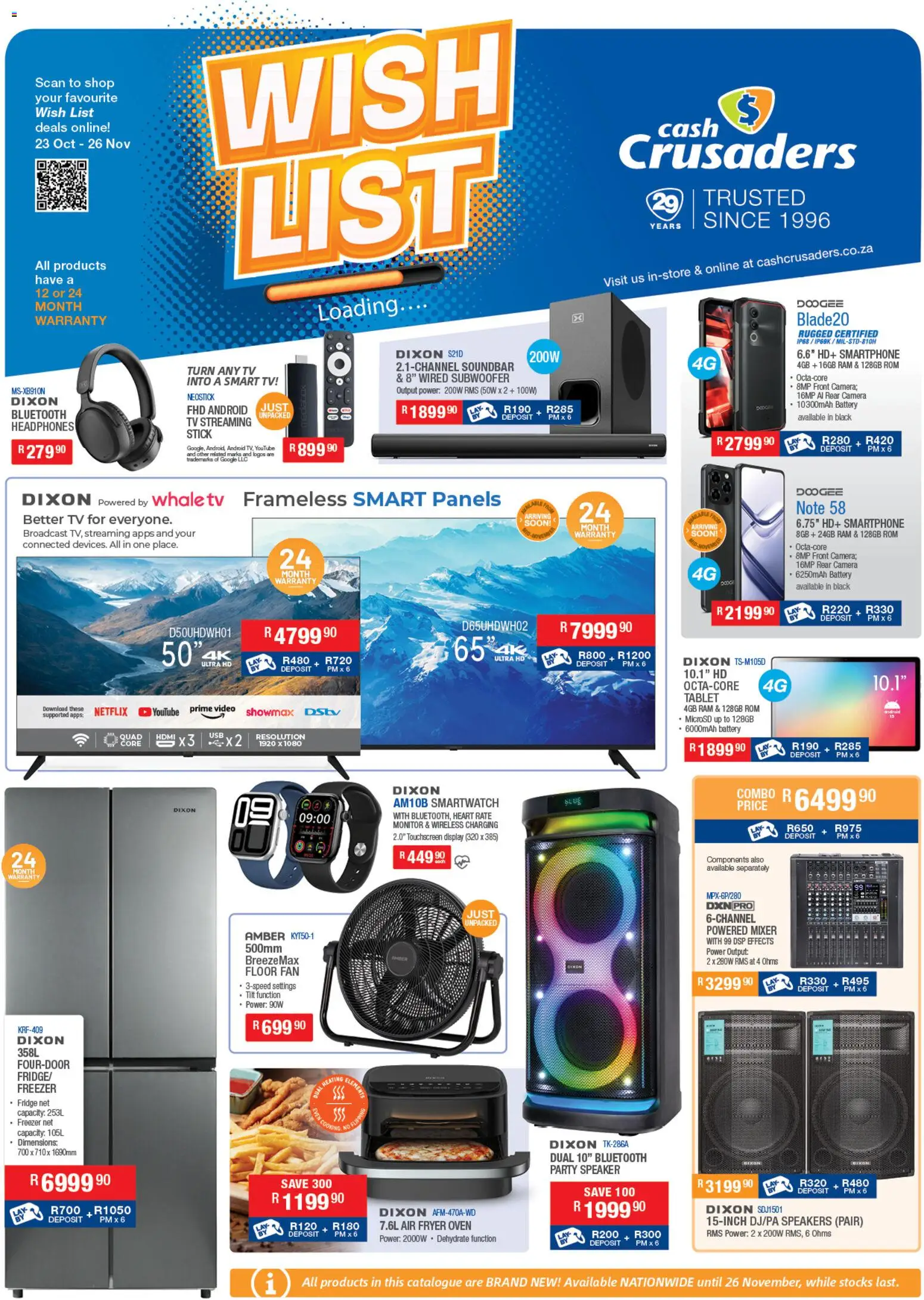 New Cash Crusaders catalogue – valid from 23.10.2025 | Page: 1 | Products: Monitor, Headphones, Fan, Air fryer