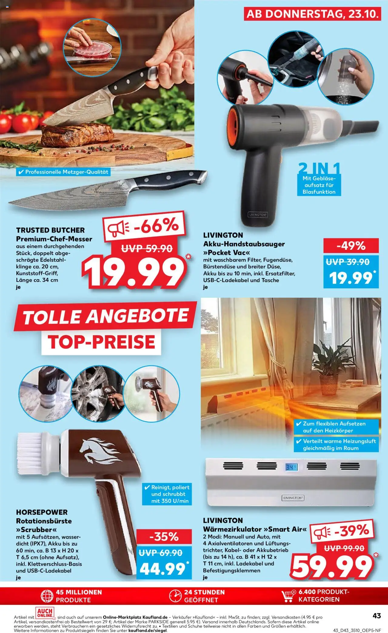Kaufland prospekt Leipzig	 – gültig ab 23.10.2025 | Seite: 43 | Produkte: Kabel, Tasche, Heizkörper, Wasser