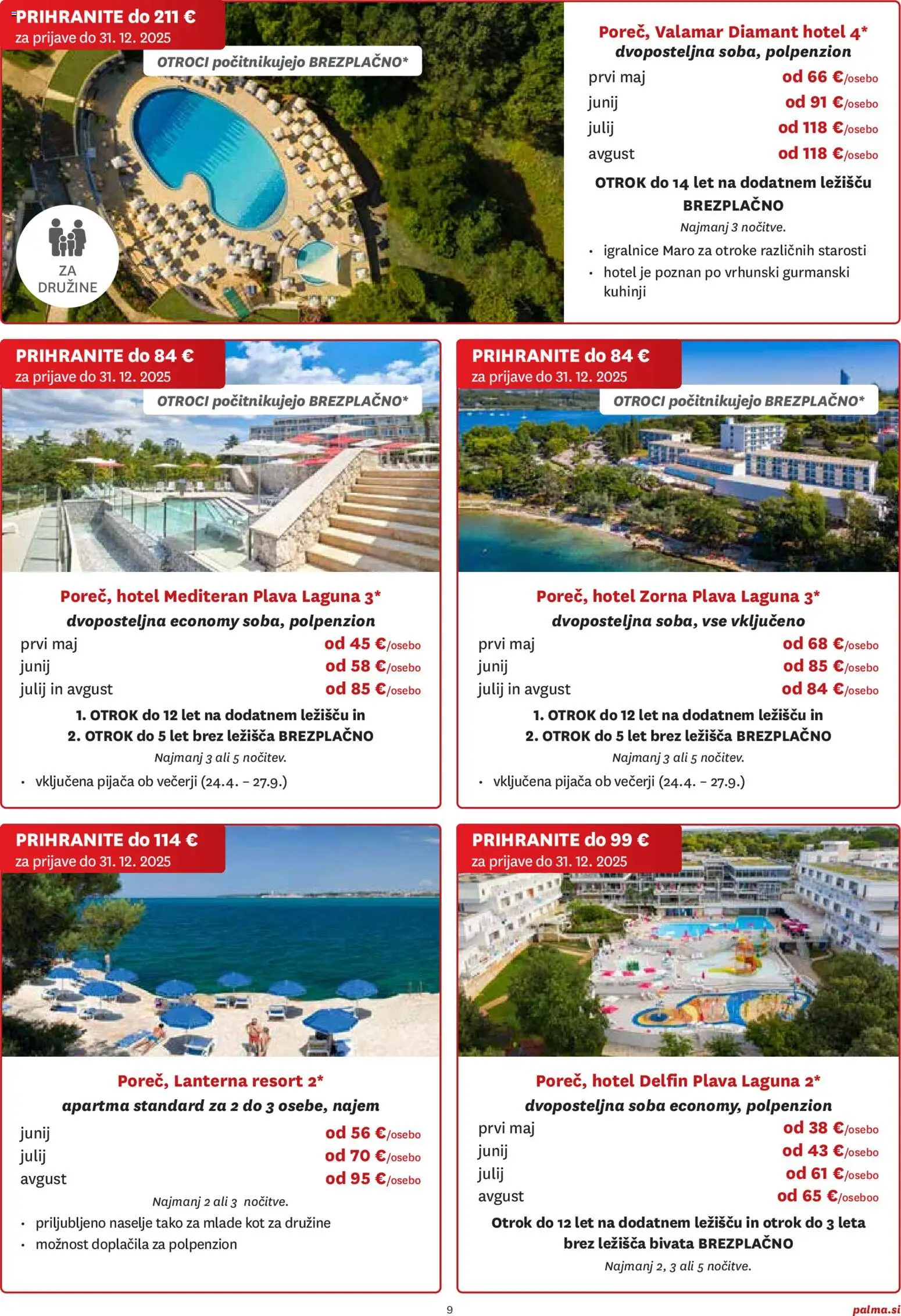 Novi Palma katalog ponudbe – veljaven od 06.11.2025 | Stran: 9