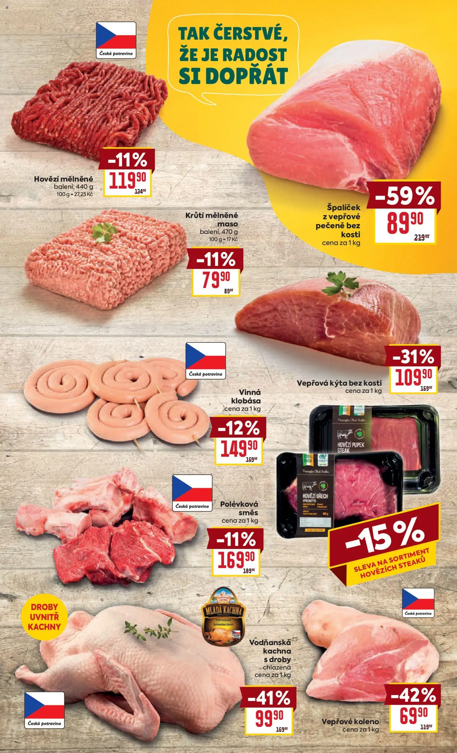 Billa Velký leták od 18.03.2026 | Strana: 11 | Produkty: Steak, Kachny, Kýta bez kosti, Kachna