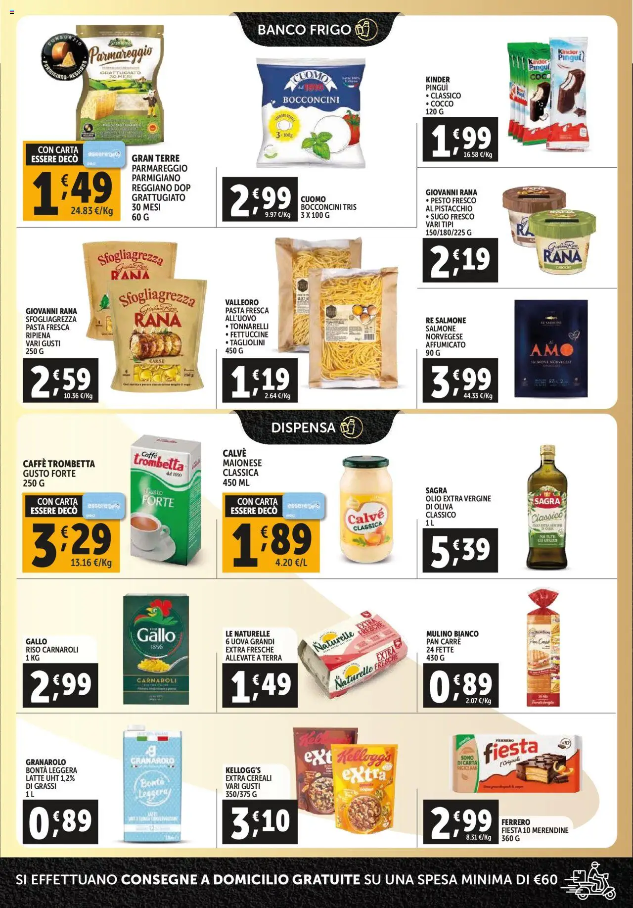 Volantino Decò del 16.10.2025 | Pagina: 3 | Prodotti: Salmone, Riso, Latte, Sugo