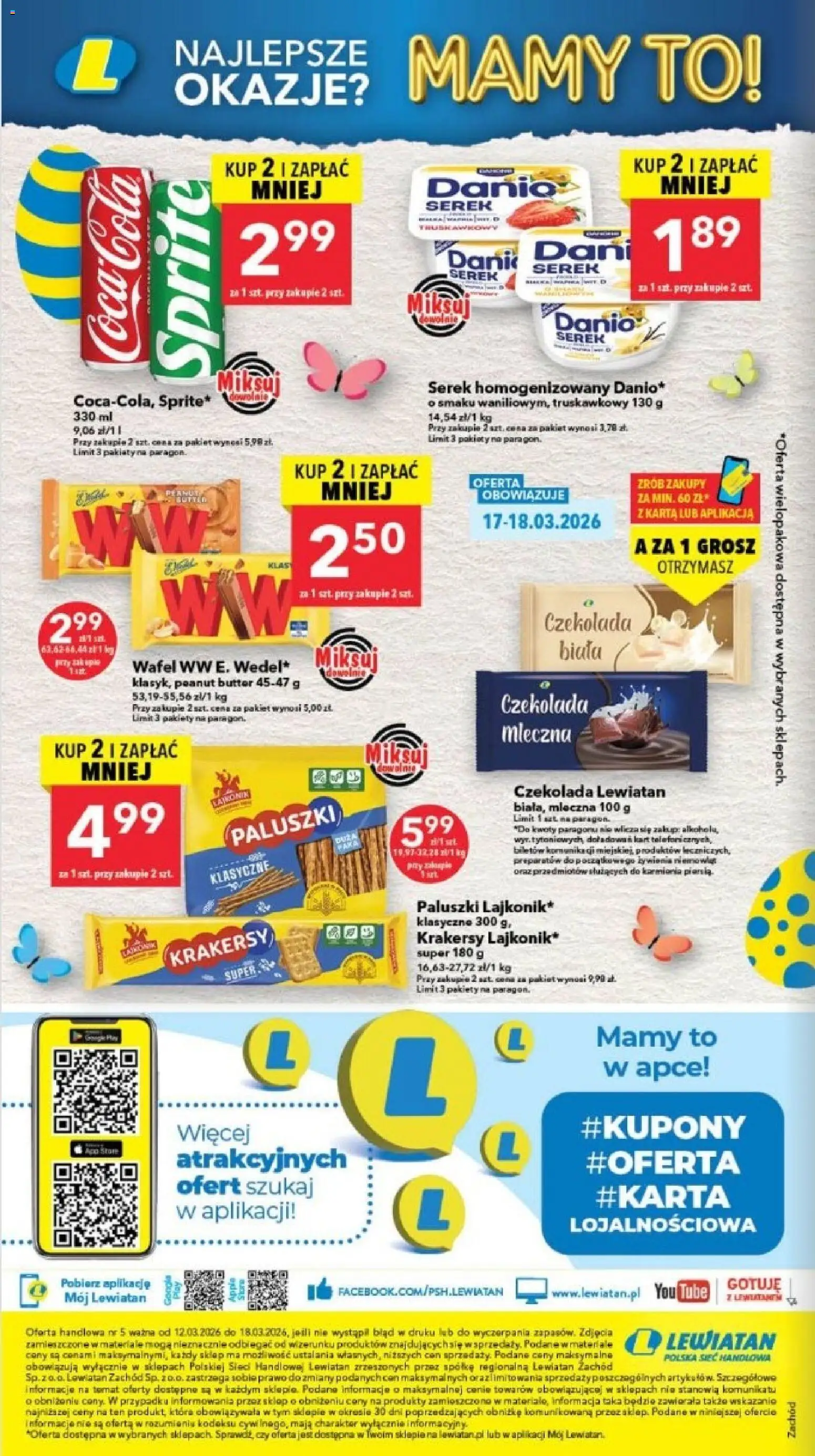 Lewiatan gazetka - Szczecin od 12.03.2026 | Strona: 16 | Produkty: Serek homogenizowany, Serek, Paluszki, Krakersy