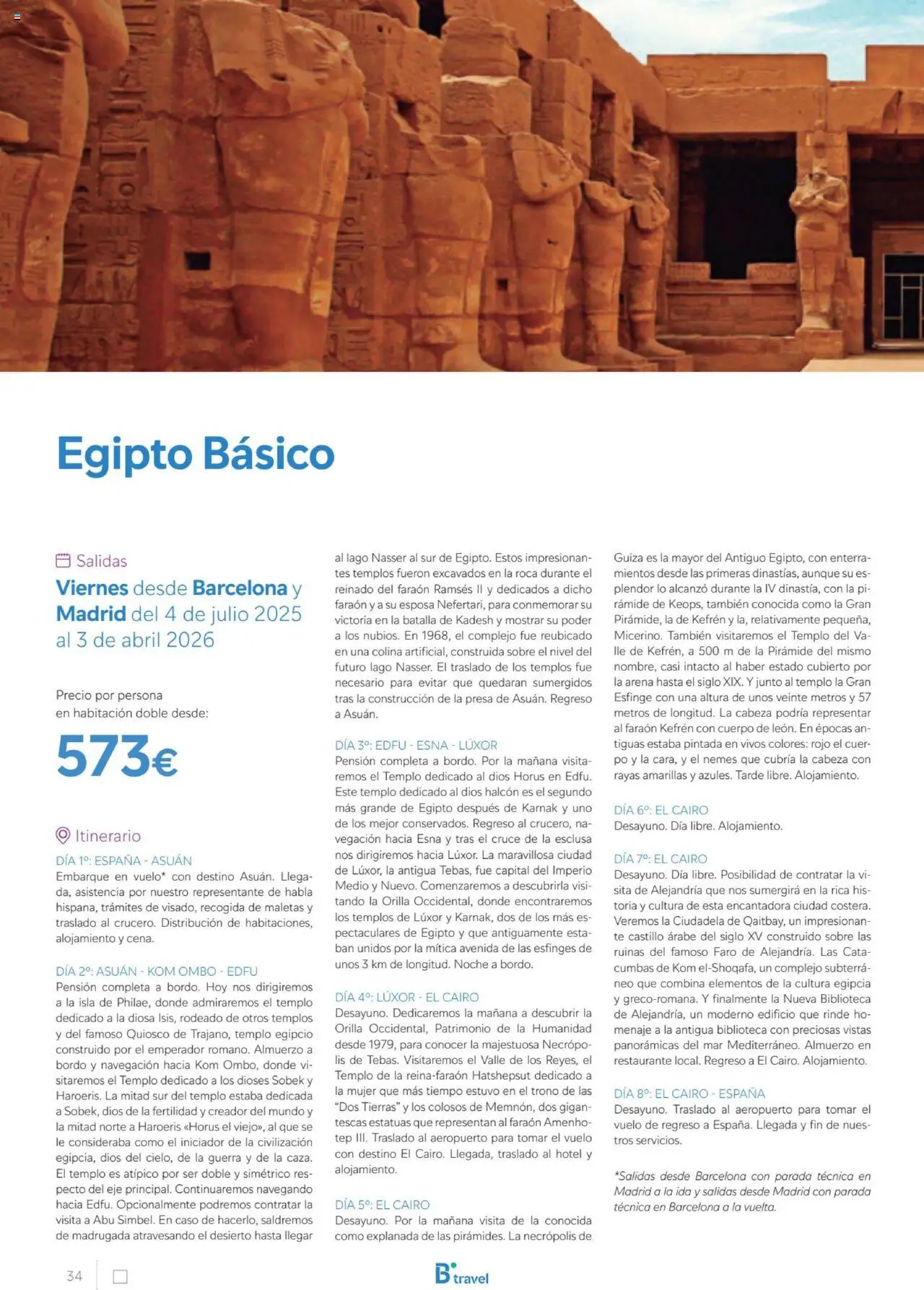 B the travel brand Egipto │ válido desde el 01.07.2025 | Página: 34