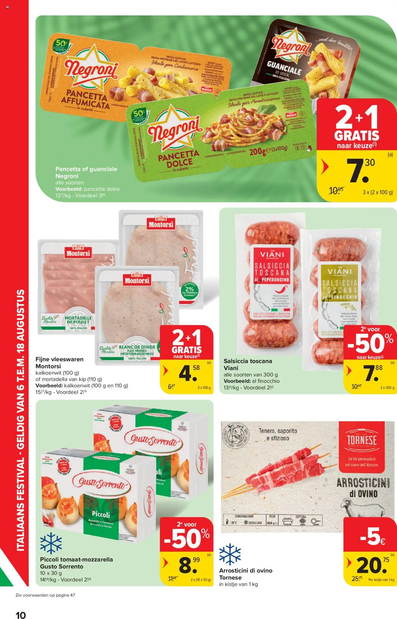  | Pagina: 10 | Producten: Mozzarella, Olasz felvágott, Kip