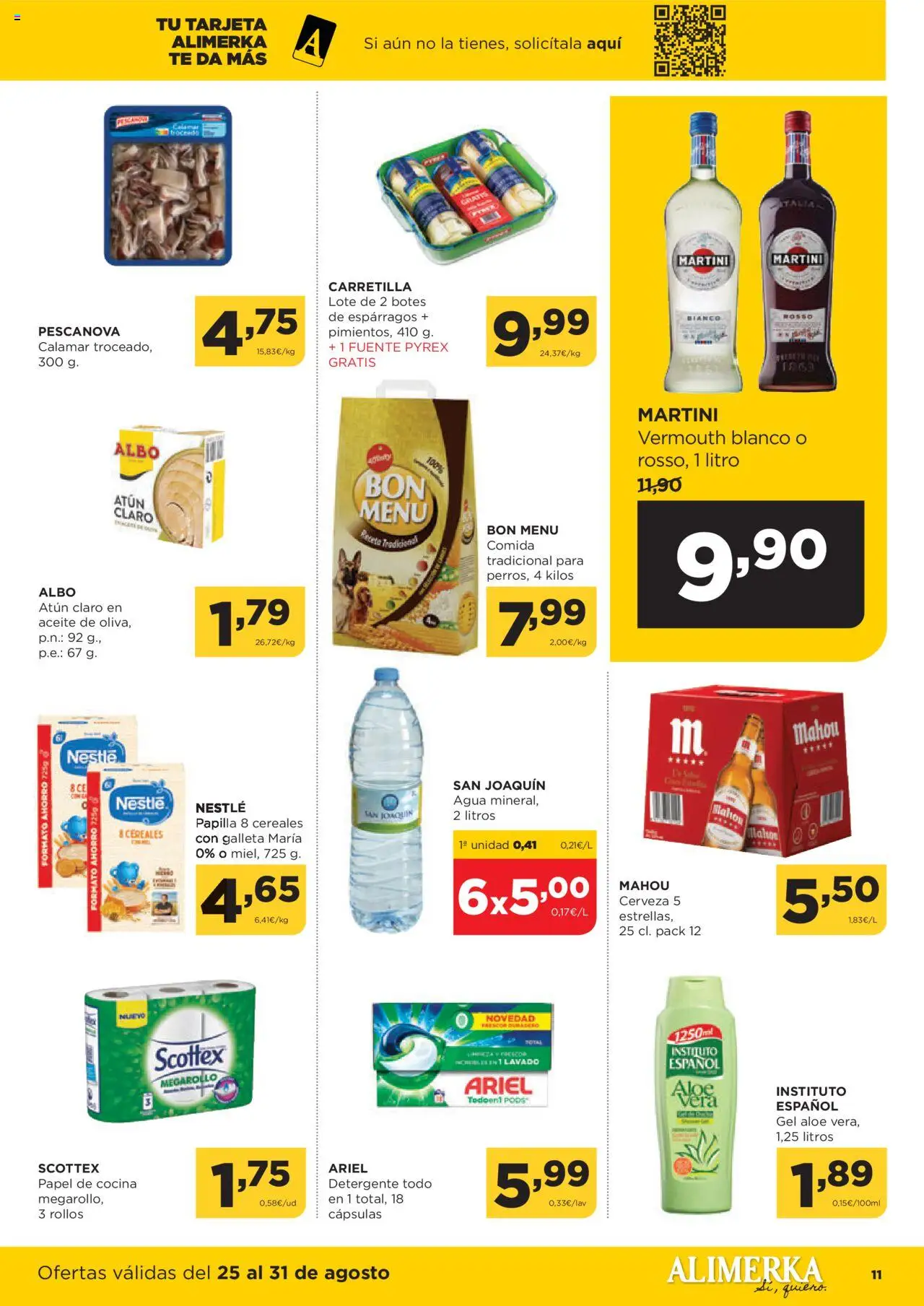 Alimerka folleto Asturias │ válido desde el 25.08.2025 | Página: 11 | Productos: Detergente, Νερό καρύδας, Cereales, Atún claro