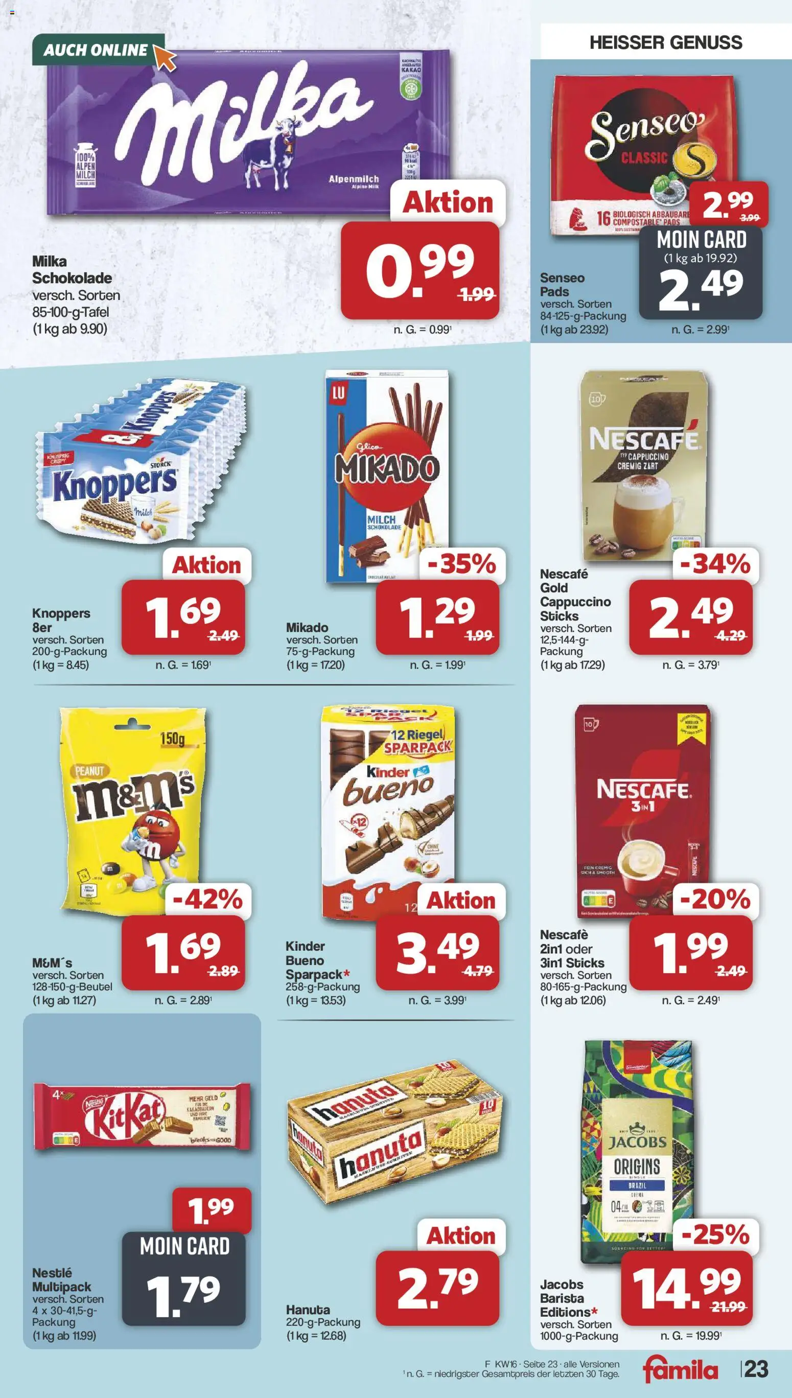 Famila Nordwest Prospekt 	 – gültig ab 13.04.2026 | Seite: 25 | Produkte: Nescafe, Milch, Schokolade, M&M's