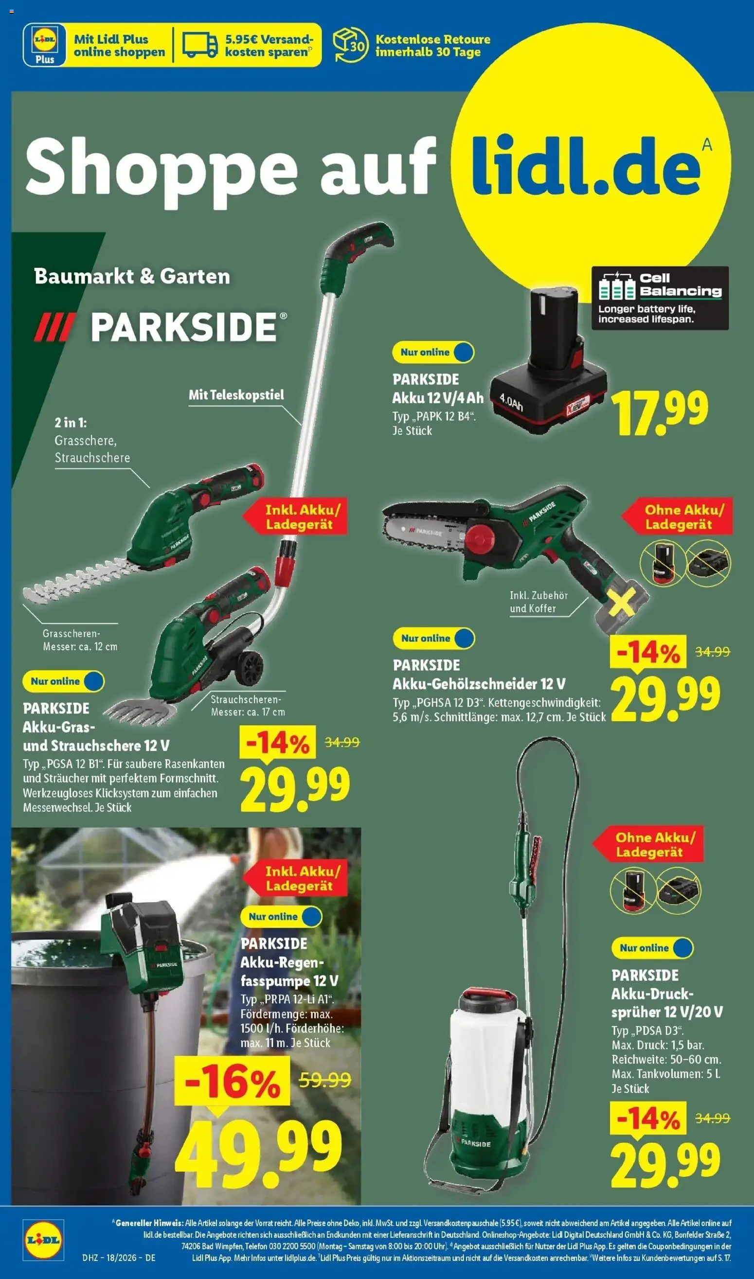 Lidl Německo leták od 27.04.2026 | Strana: 6 | Produkty: Parkside, Telefon