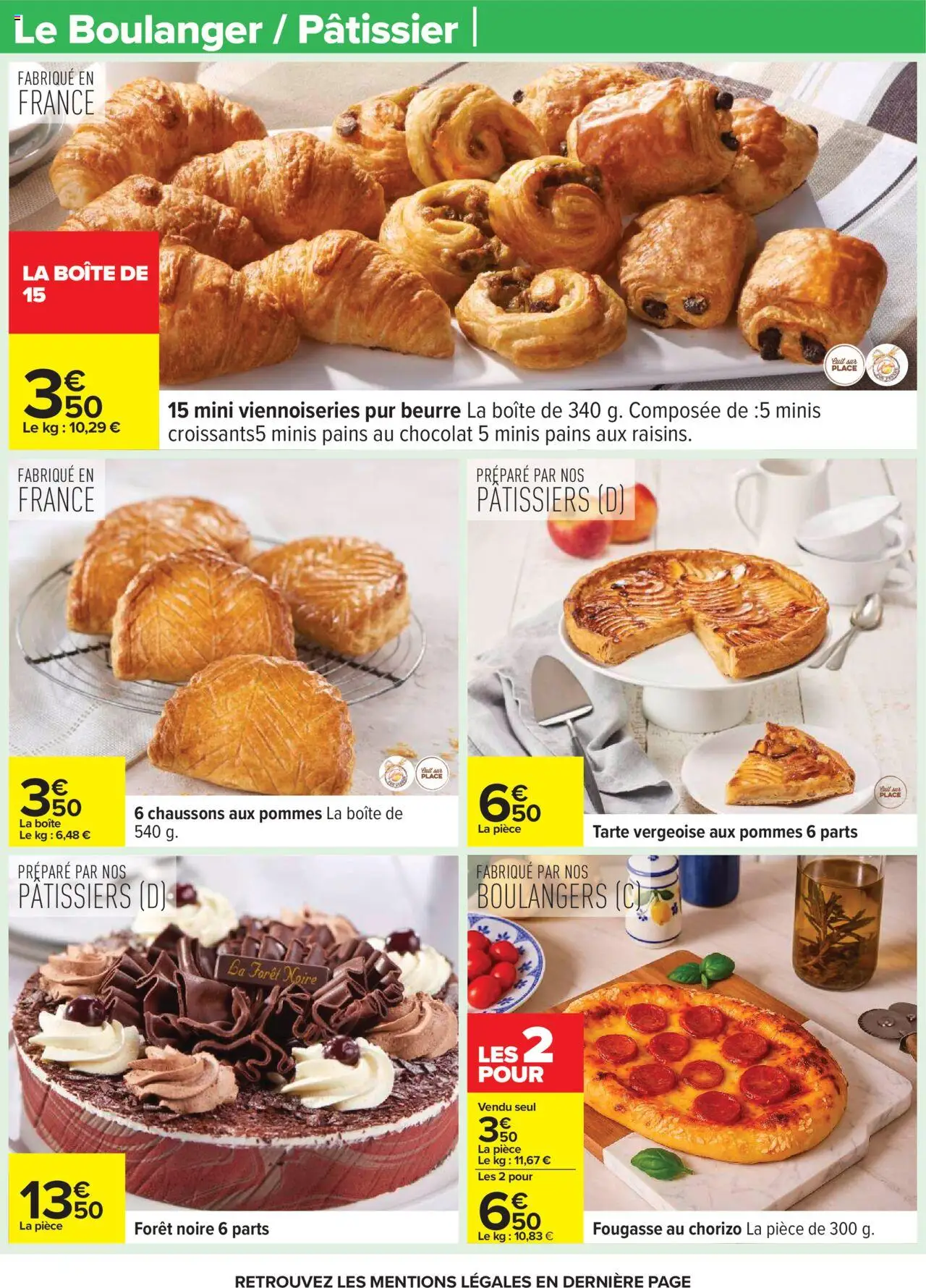 {H1} | Page: 25 | Produits: Chorizo, Beurre, Pommes, Chaussons