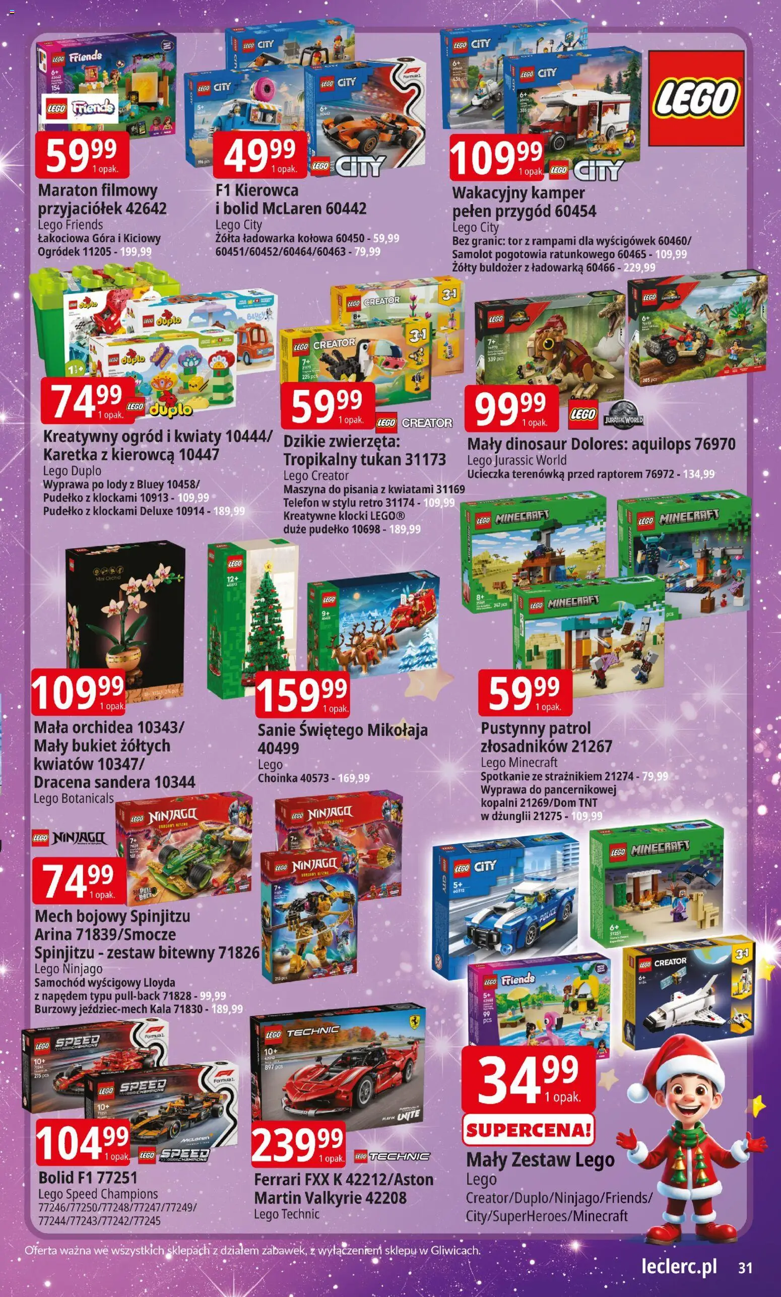 E.Leclerc Gazetka - Warszawa Bielany zabawki od 12.11.2025 | Strona: 30 | Produkty: Ładowarka, Lego, Pudełko, Kwiaty