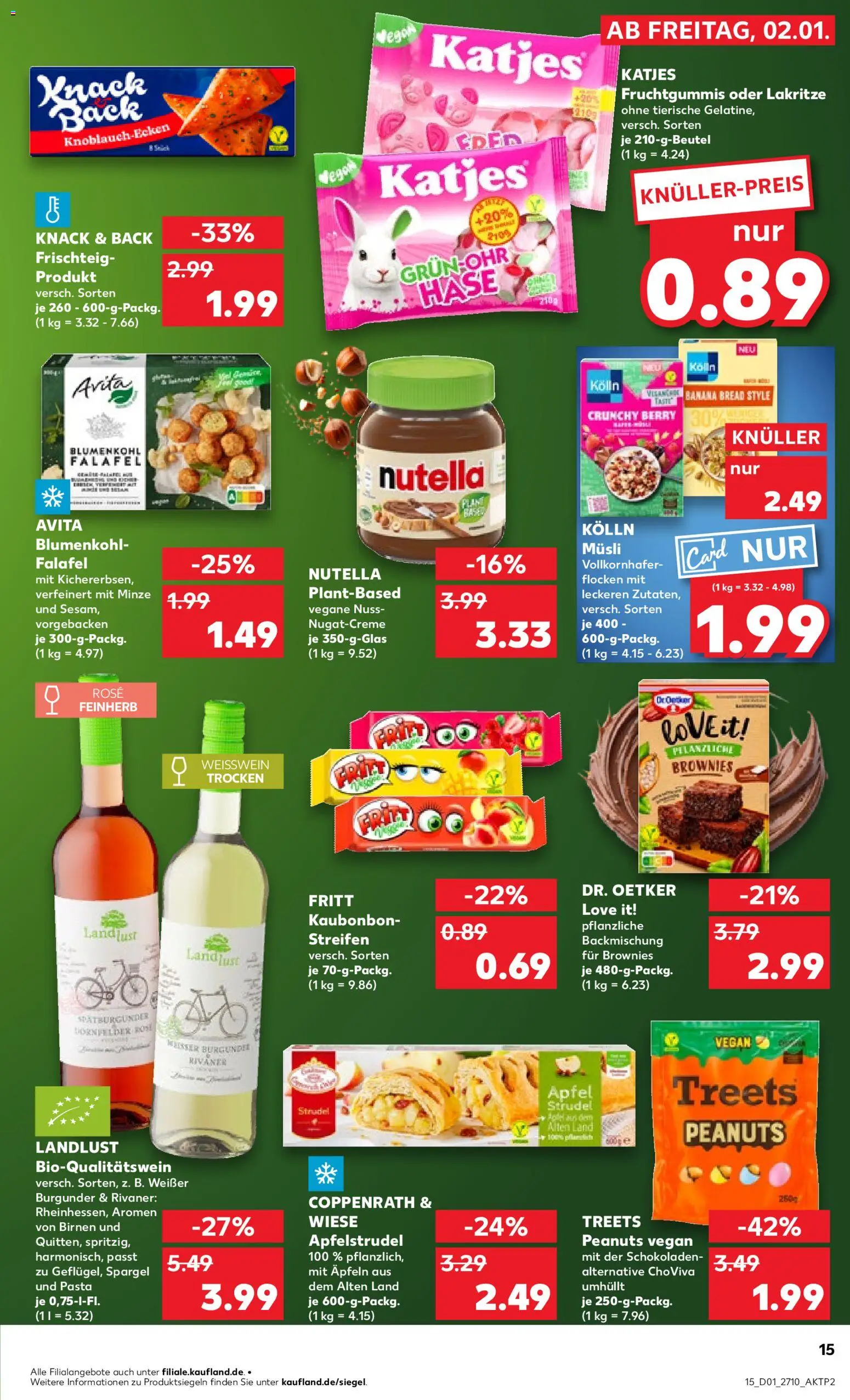 Kaufland prospekt Zeitz	 – gültig ab 02.01.2026 | Seite: 15 | Produkte: Musli, Weißwein, Apple, Pasta
