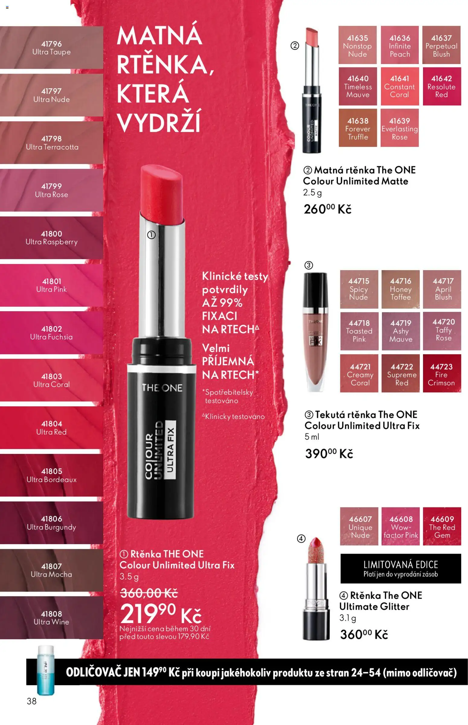 Oriflame katalog č.01/2026 od 30.12.2025 | Strana: 38 | Produkty: Rtěnka