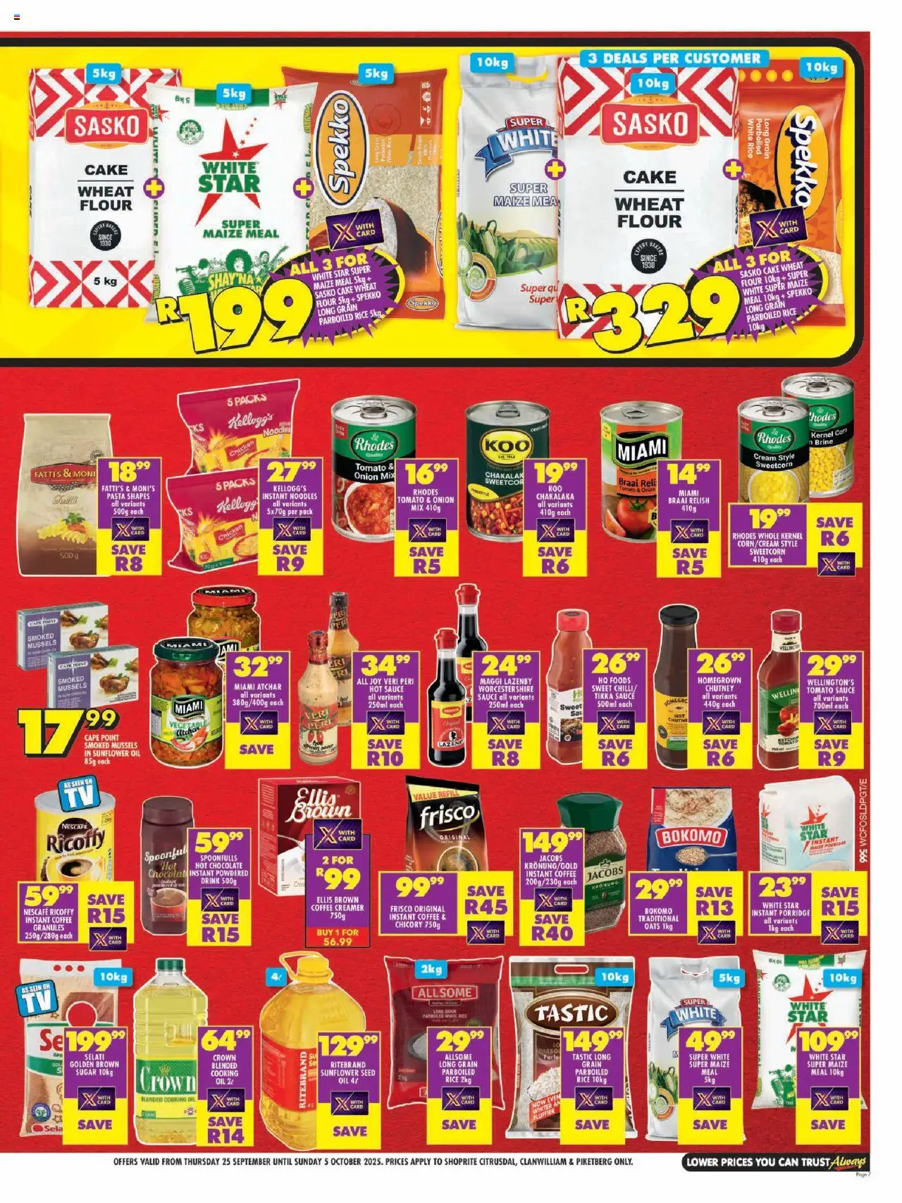 New Shoprite catalogue – valid from 25.09.2025 | Page: 7 | Products: Chutney, Creamer, Noodles, Sauce
