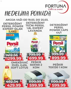 Fortuna Market katalog Nedeljna ponuda - pregled Fortuna Market kataloga - važi od 19.03.2026 | Strana: 10 | Proizvode: Deterdžent, Silan, Peškir, Persil