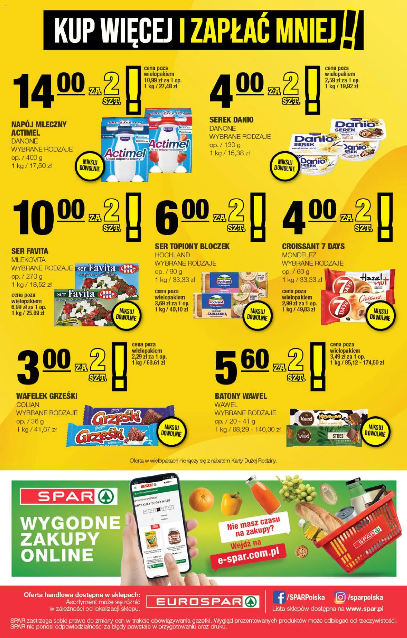 Spar Gazetka - Eurospar od 07.01.2026 | Strona: 16 | Produkty: Ser topiony, Ser favita, Serek, Ser