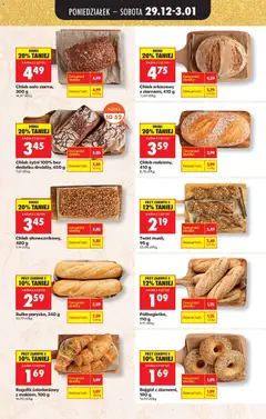 Pogląd oferty "Bułka paryska, 240 g, Parisian roll, 240 g" - ważna od 29.12.2025 | Strona: 39 | Produkty: Chleb żytni, Bułka, Chleb