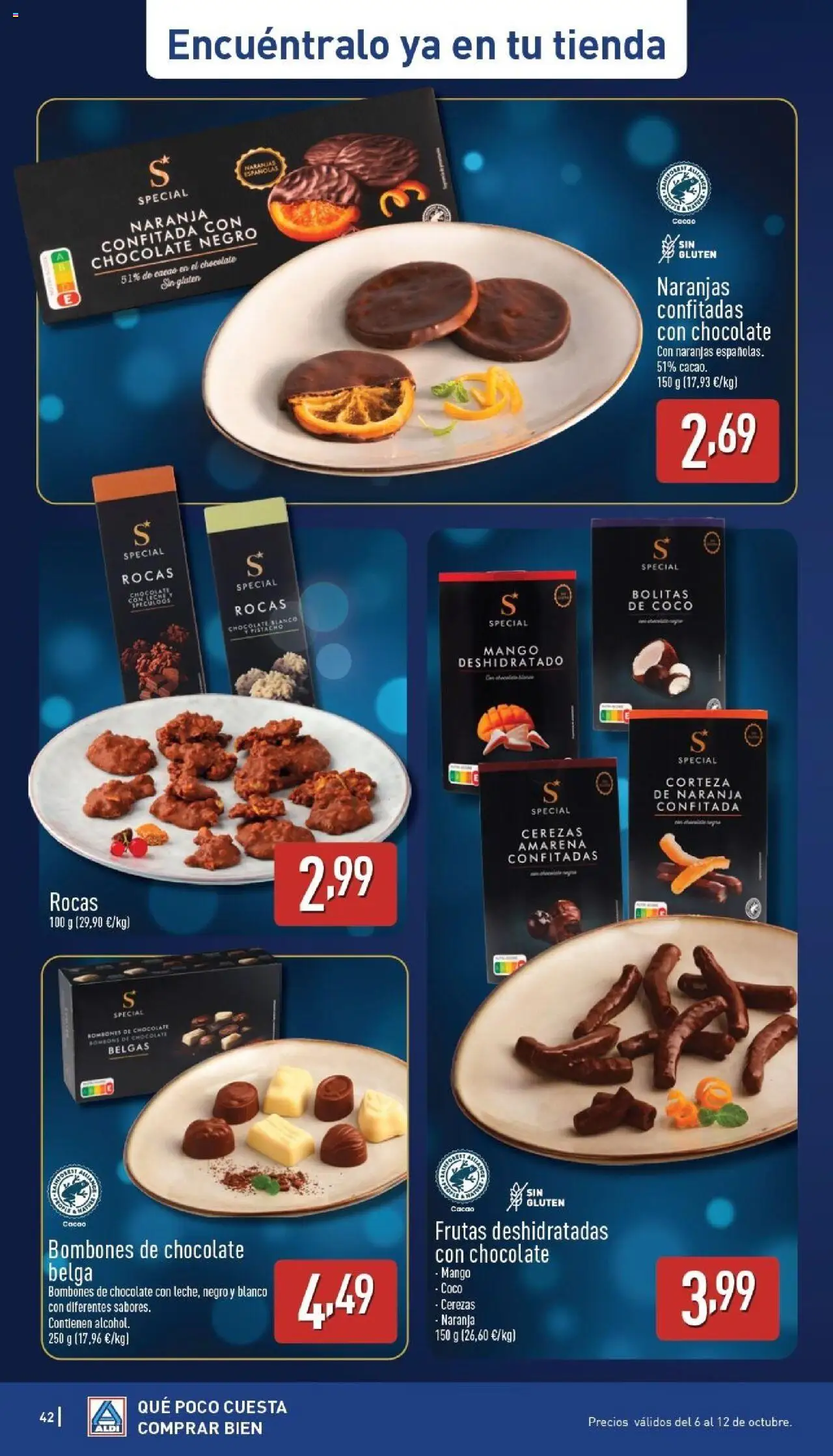 Aldi folleto Baleares │ válido desde el 06.10.2025 | Página: 42 | Productos: Leche, Chocolate, Naranjas, Τυρόπιτα