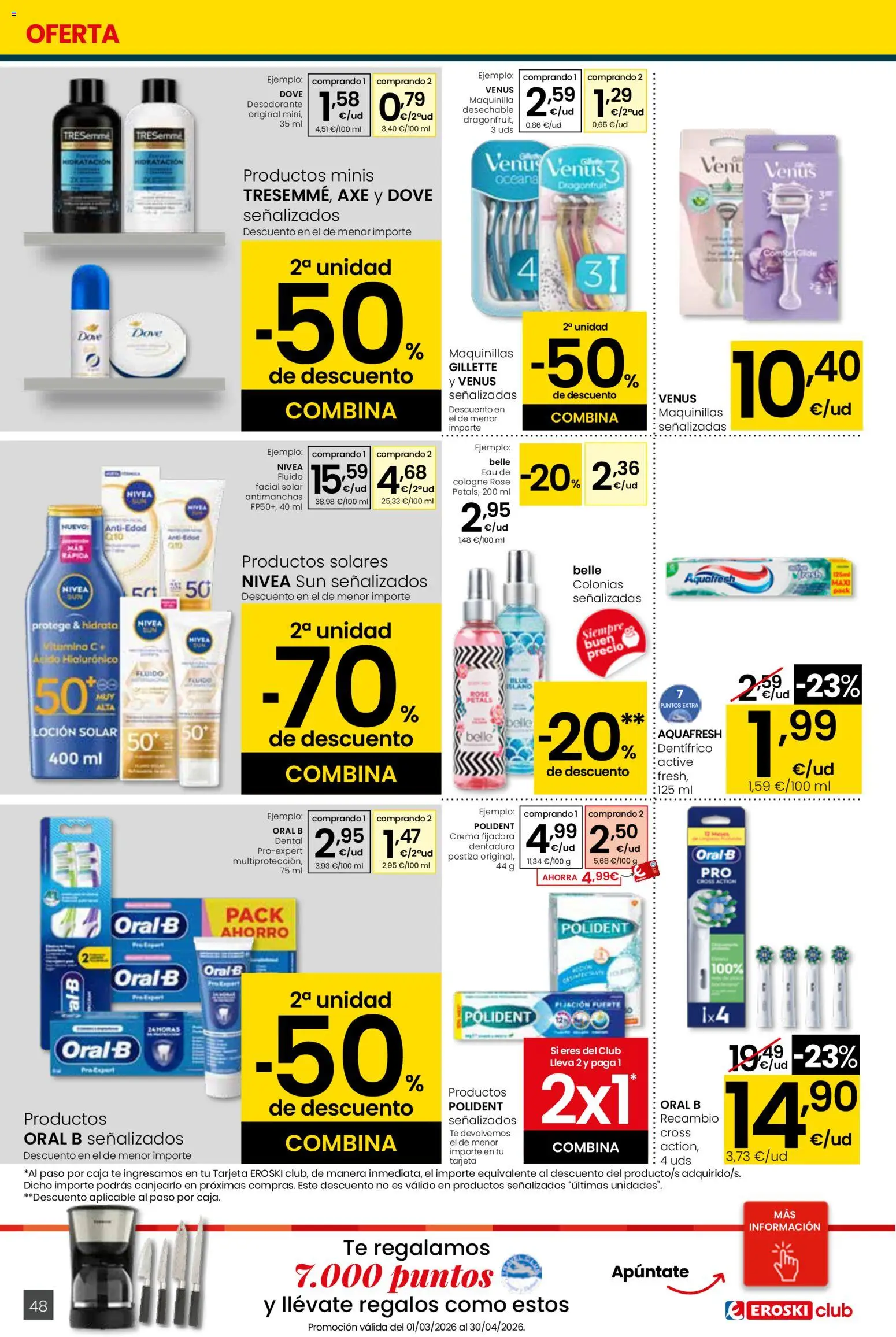 Eroski - Quieres ahorrar conmigo │ válido desde el 26.03.2026 | Página: 48 | Productos: Desodorante, Crema, Té, Caja