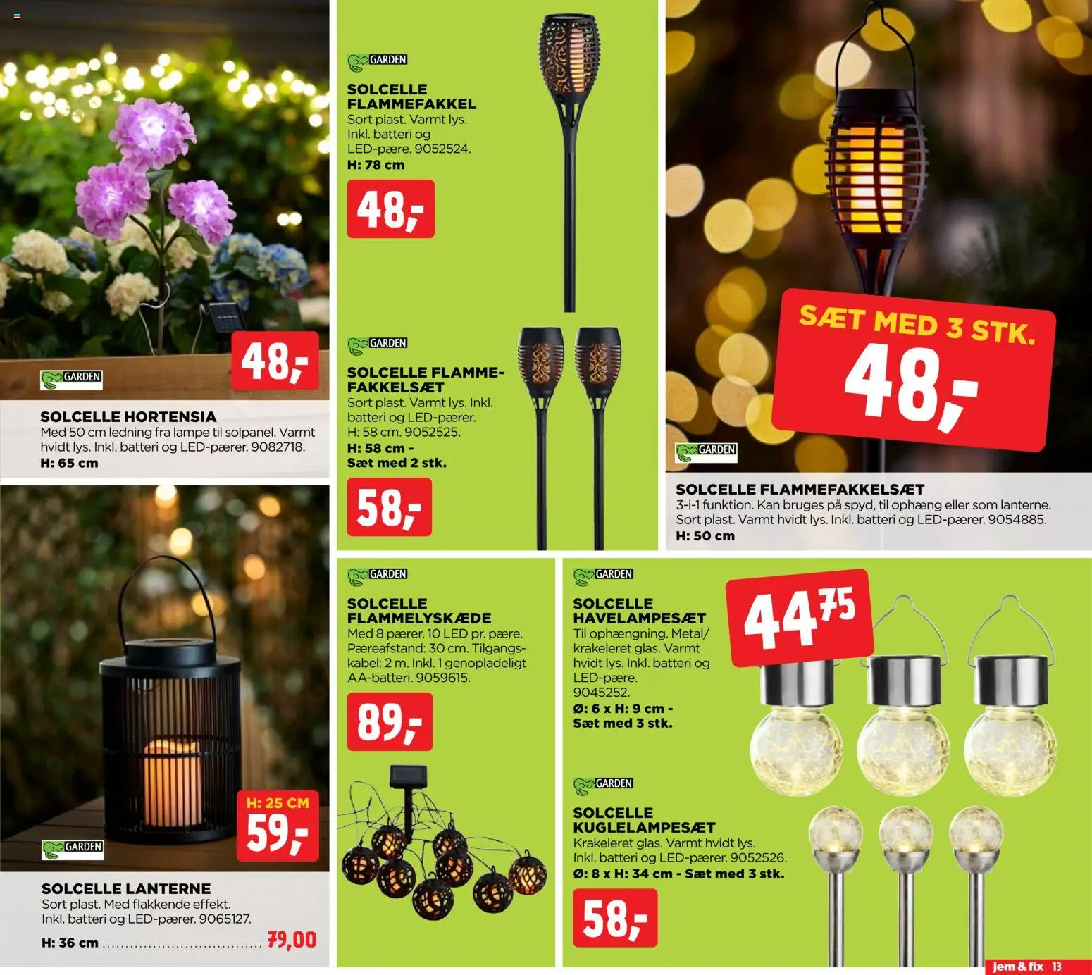 Jem & fix tilbudsavis – gyldig fra 12.04.2026 | Side: 13 | Produkter: Lampe, Søm, Kabel, Batteri