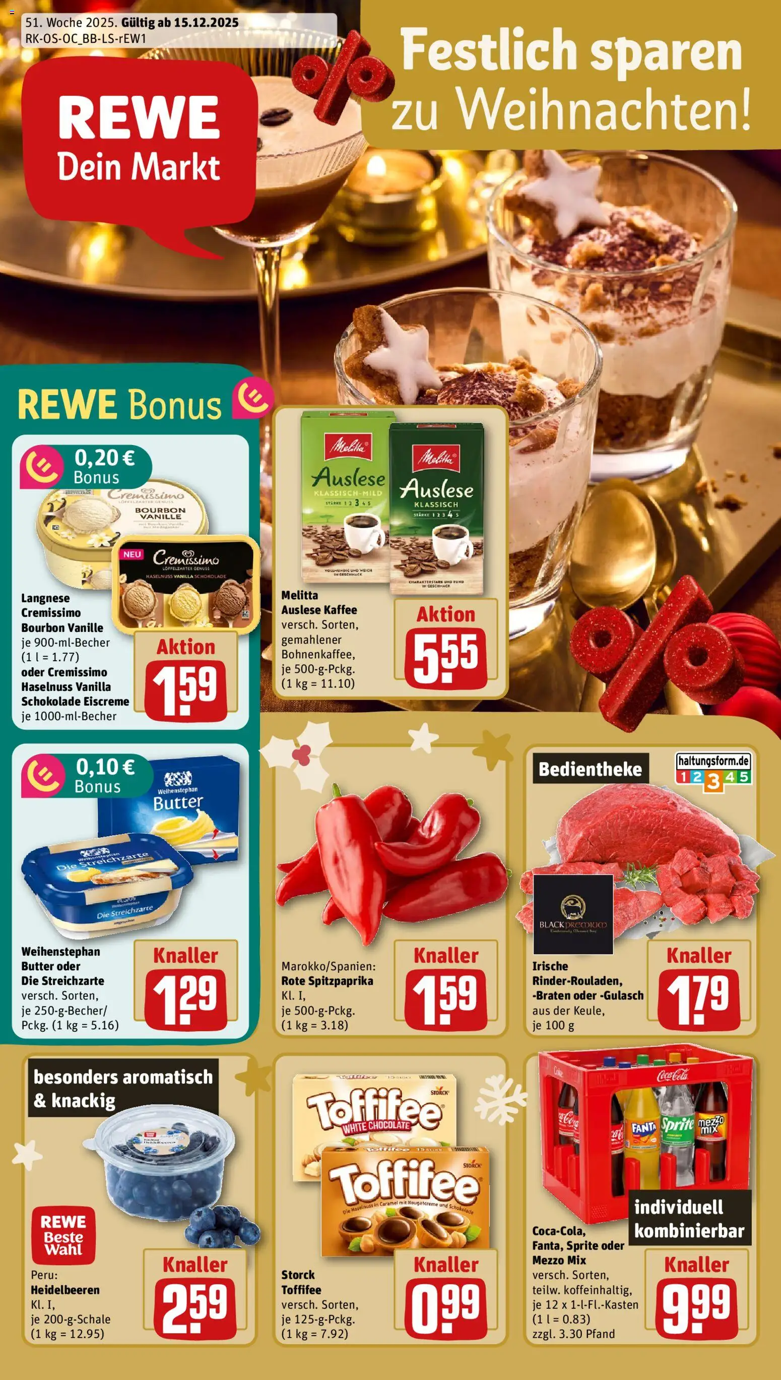 Rewe Prospekt 	 – gültig ab 15.12.2025 | Seite: 1