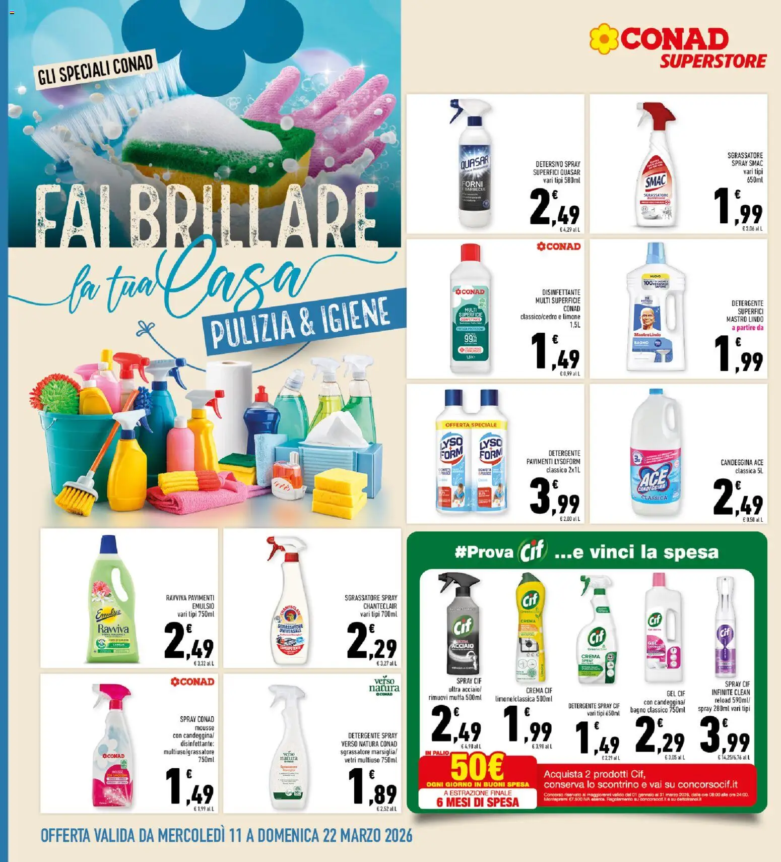 Volantino Conad del 11.03.2026 | Pagina: 24 | Prodotti: Crema, Barbecue, Limone, Bagno