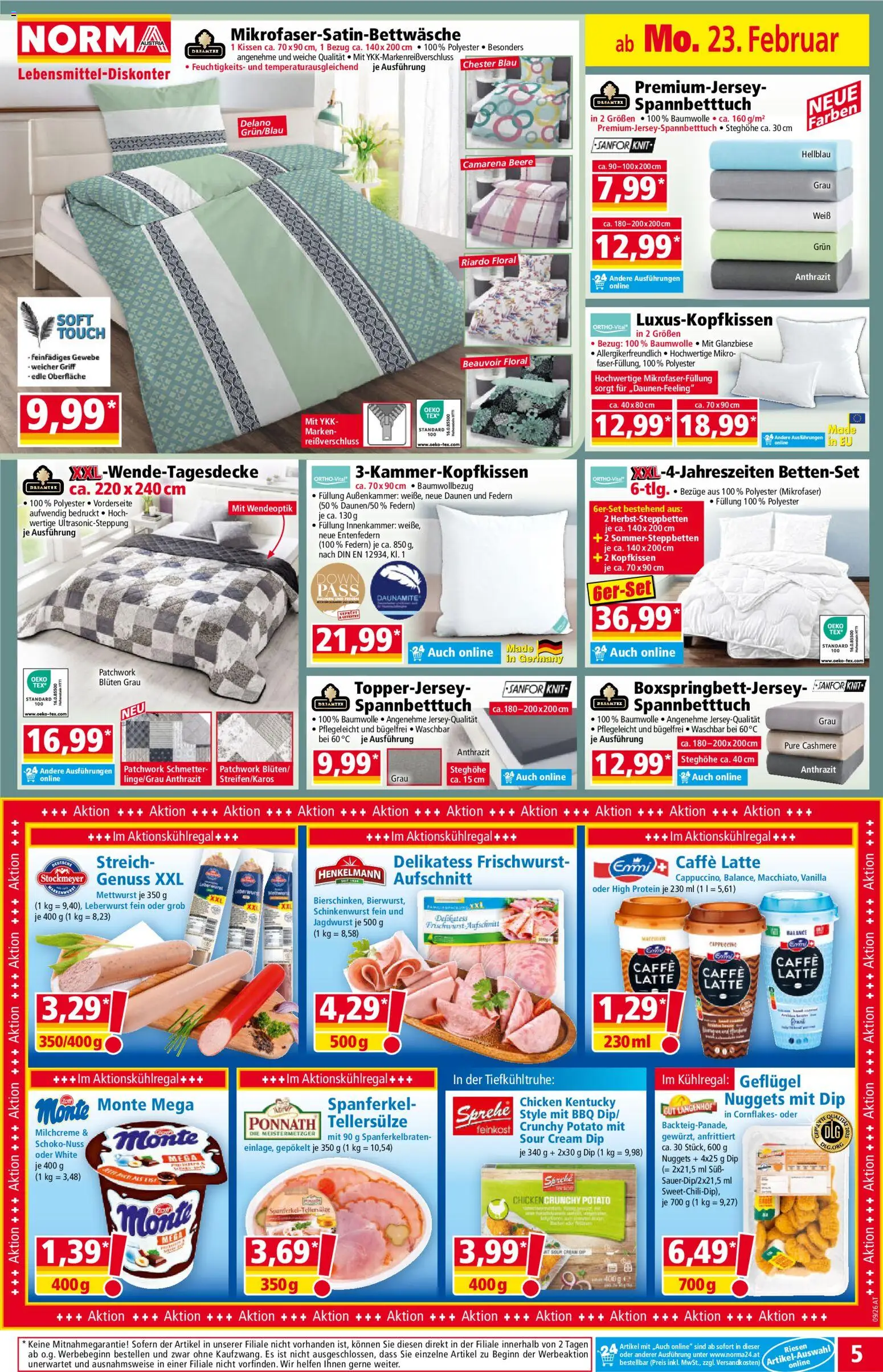 Norma Flugblatt gültig ab 23.02.2026 | Seite: 5 | Produkte: Kissen