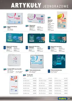 Pogląd oferty "Makro Gazetka - Katalog produktów dla profesjonalnej Gastronomii" - ważna od 21.02.2025 | Strona: 89 | Produkty: Rękawiczki, Torba, Torba termoizolacyjna, Torebki
