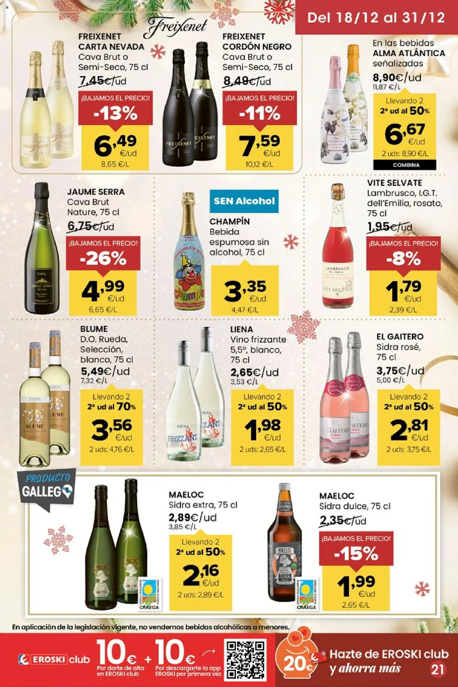 Eroski - Miramos por ti │ válido desde el 18.12.2025 | Página: 21 | Productos: Vino