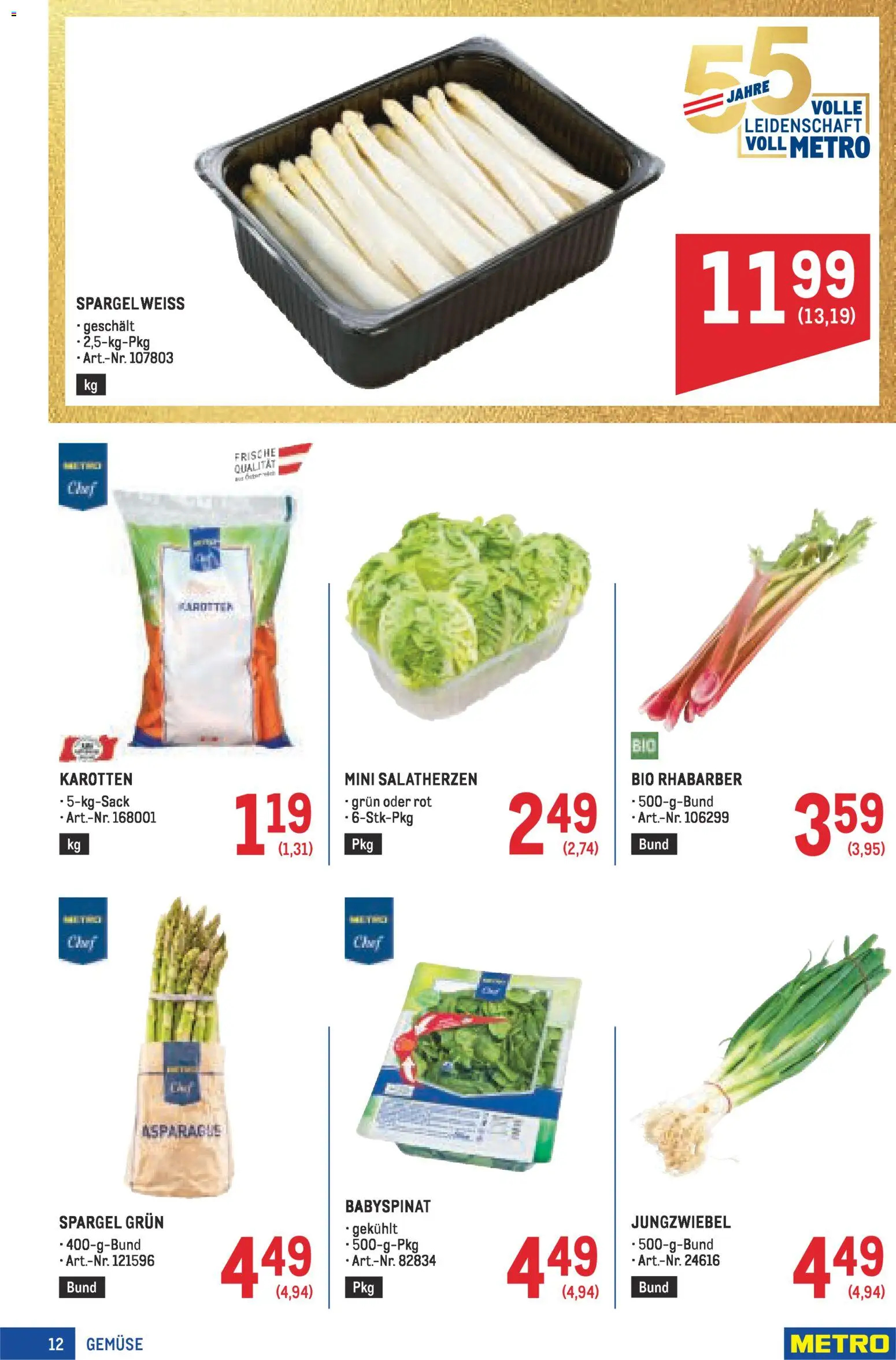 Metro angebote Profi MP08 gültig ab 02.04.2026 | Seite: 12 | Produkte: Gemüse