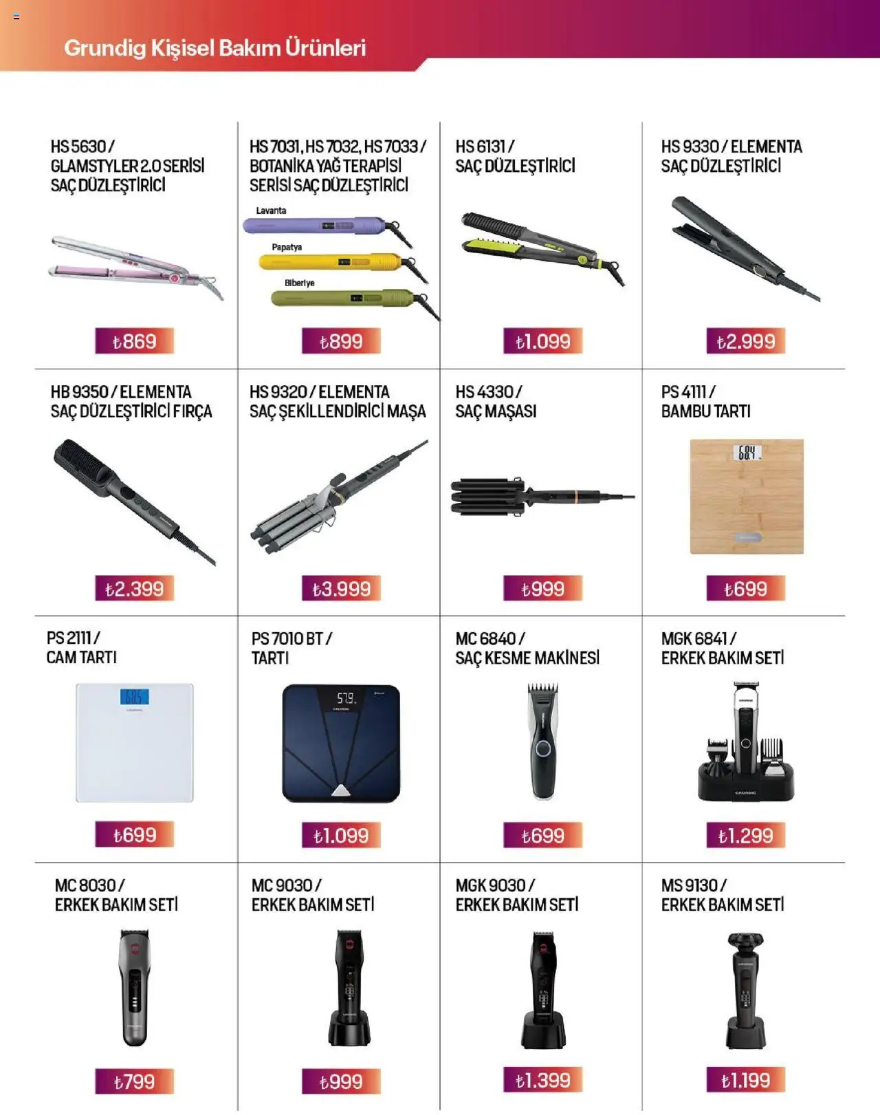 Arçelik Katalog - 01.06.2025 tarihinden itibaren geçerlidir | Sayfa: 100 | Ürünler: Saç maşası, Saç düzleştirici, Masa, Yağ