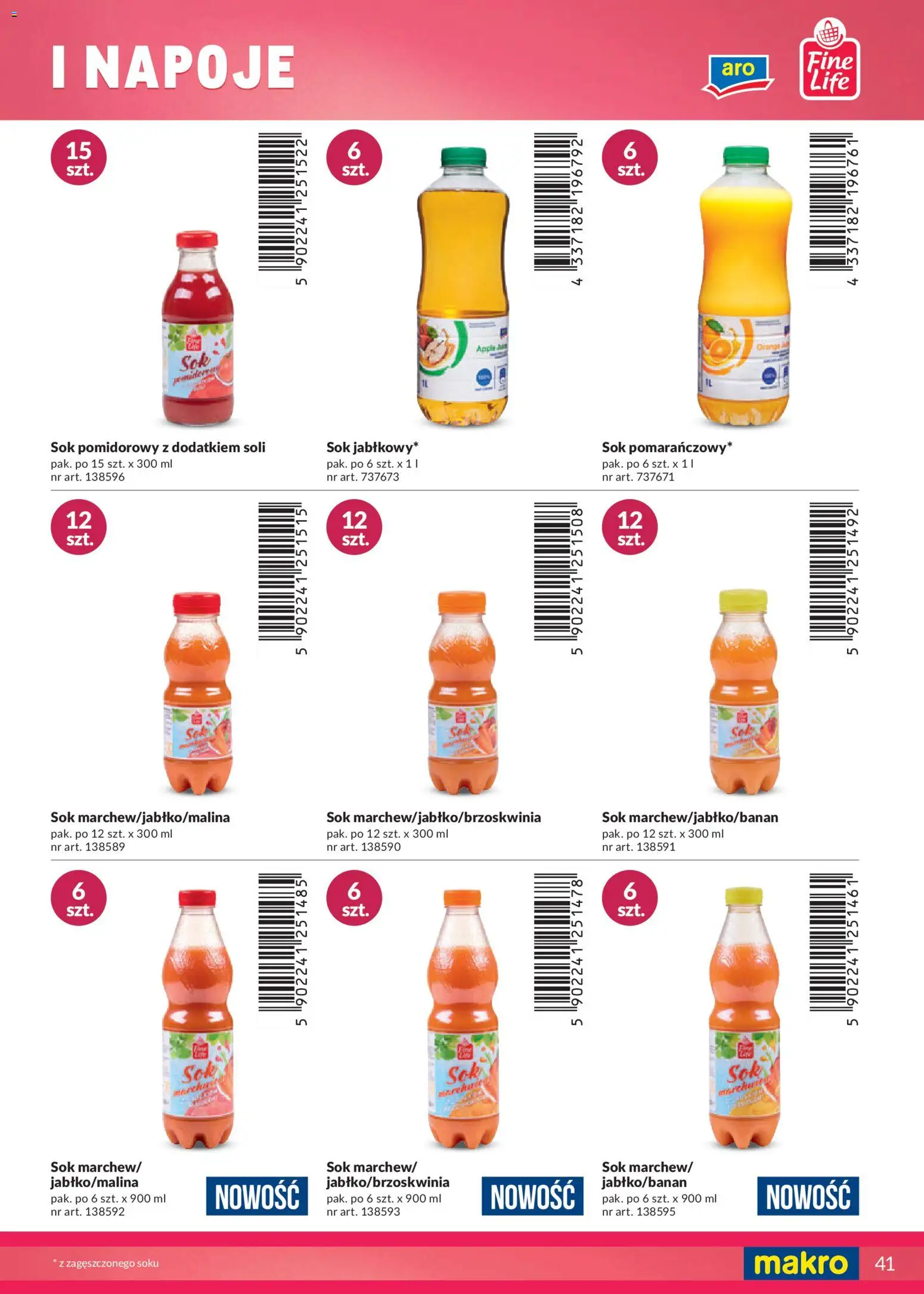 Makro Gazetka - Katalog marki własne dla Twojego sklepu od 28.04.2025 | Strona: 41 | Produkty: Napoje, Sok