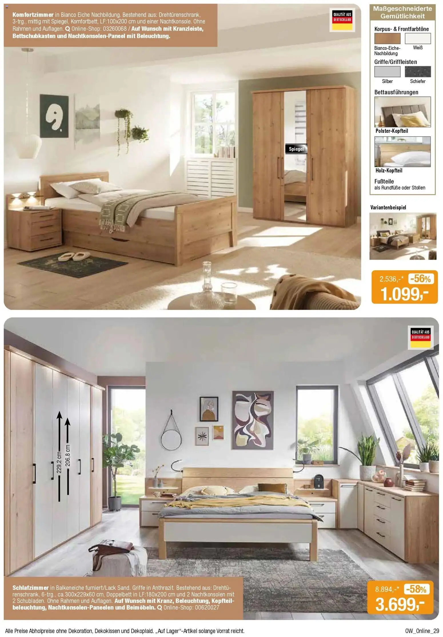 Angebote - Dein trendiges Möbelhaus – gültig ab 21.03.2026 | Seite: 29 | Produkte: Doppelbett, Spiegel