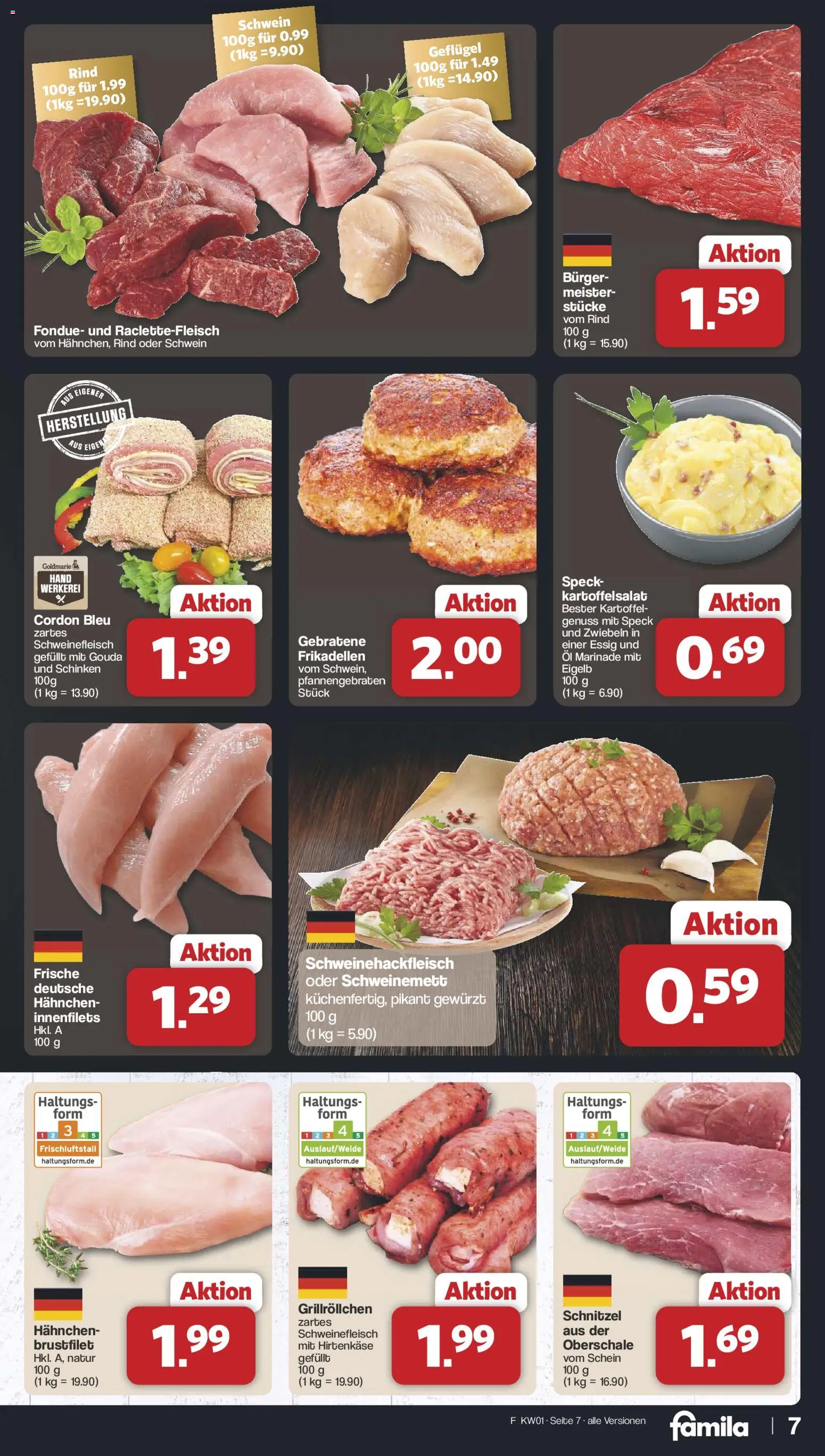 Famila Nordwest Prospekt 	 – gültig ab 29.12.2025 | Seite: 7 | Produkte: Hahnchen, Öl, Essig, Zwiebeln