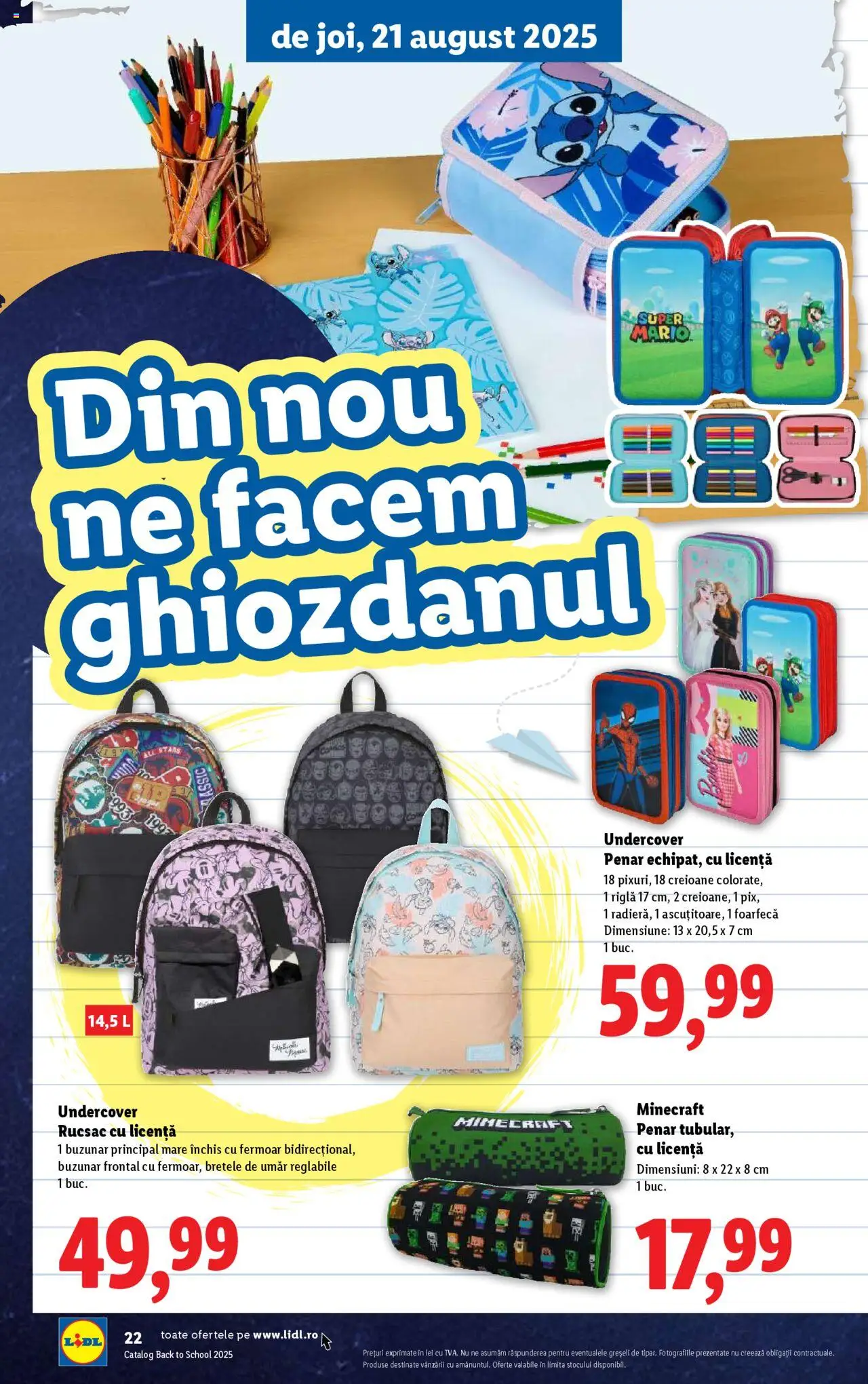 Lidl - Din nou la școală! – valabil de la 11.08.2025 | Pagină: 22 | Produse: Rucsac