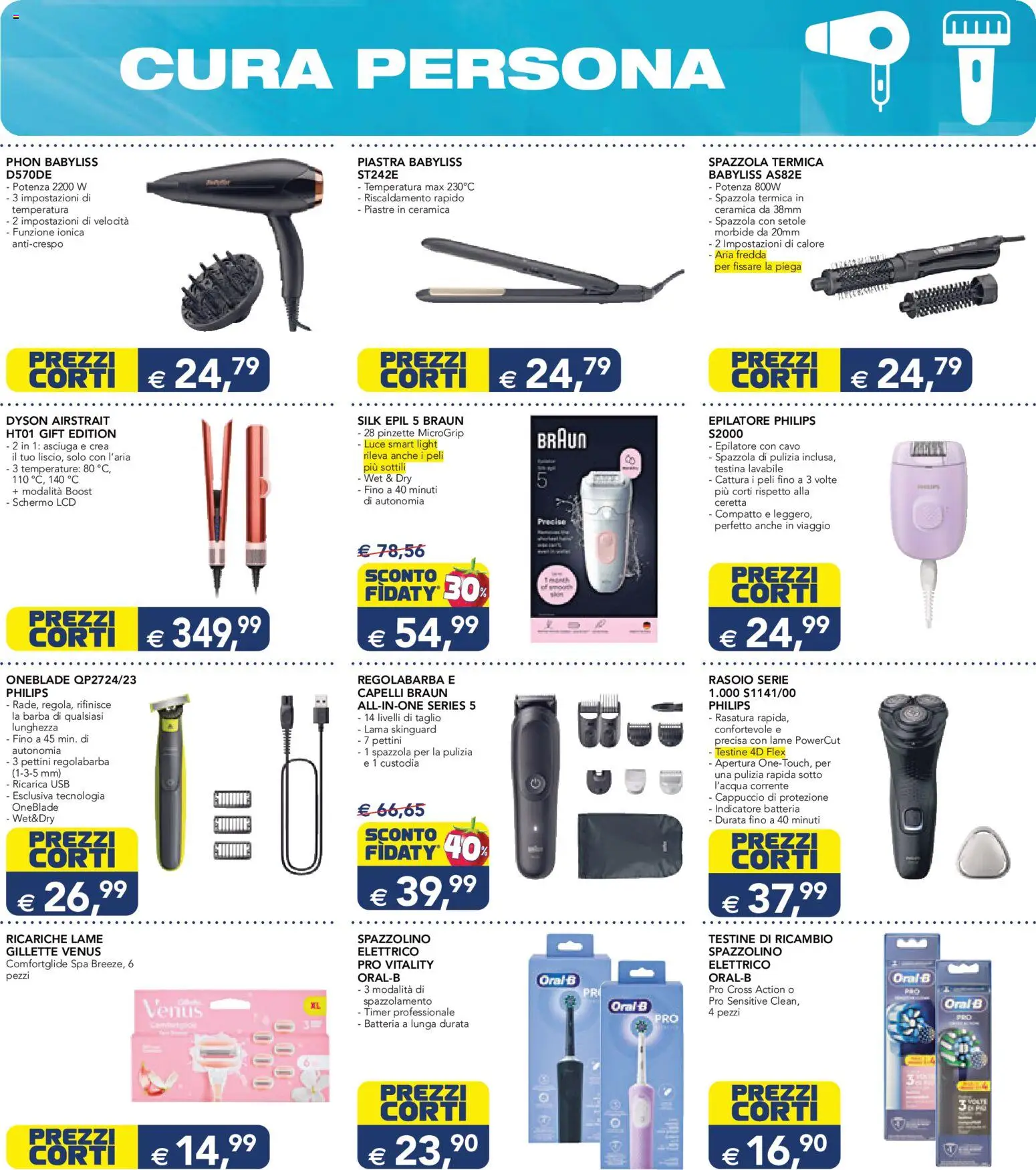 Volantino Esselunga S del 23.03.2026 | Pagina: 7 | Prodotti: Schermo, Spazzolino, Cappuccio, USB