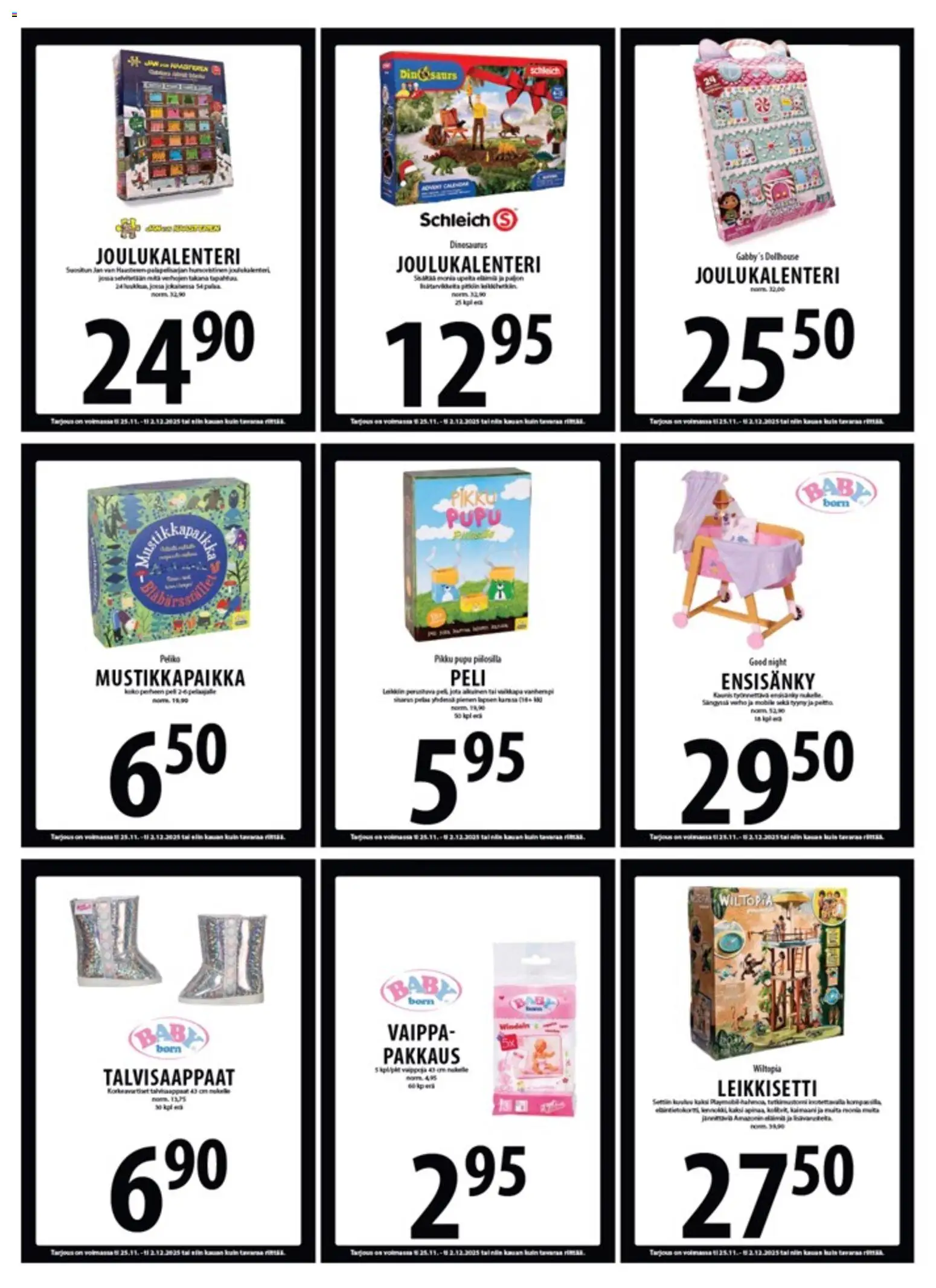 Tuuri - Black Friday – voimassa 25.11.2025 alkaen | Sivu: 17 | Tuotteet: Joulukalenteri, Verho, Tyyny, Peli