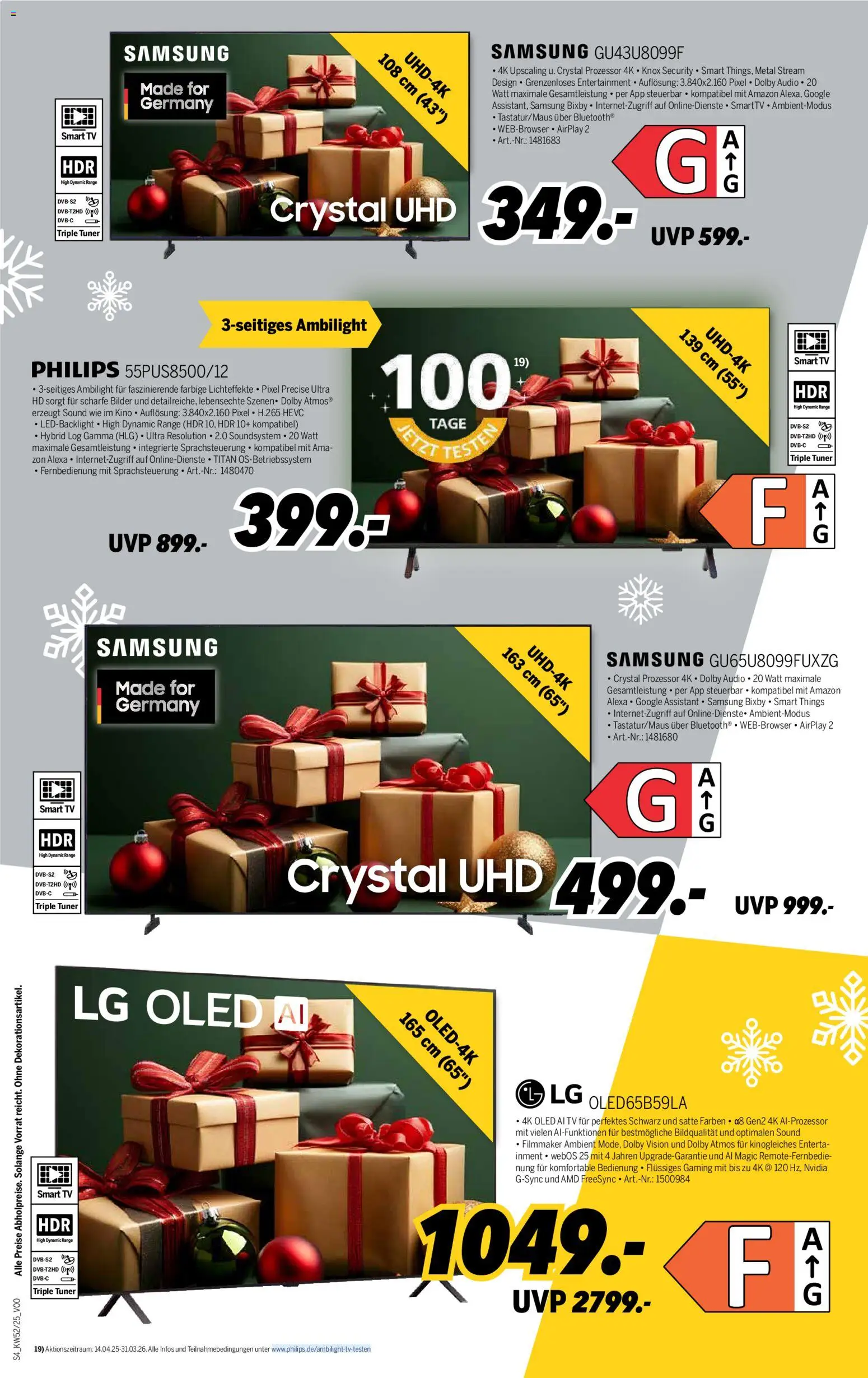 Medimax Prospekt 	 – gültig ab 20.12.2025 | Seite: 4 | Produkte: LG, Philips, Bilder, Audio