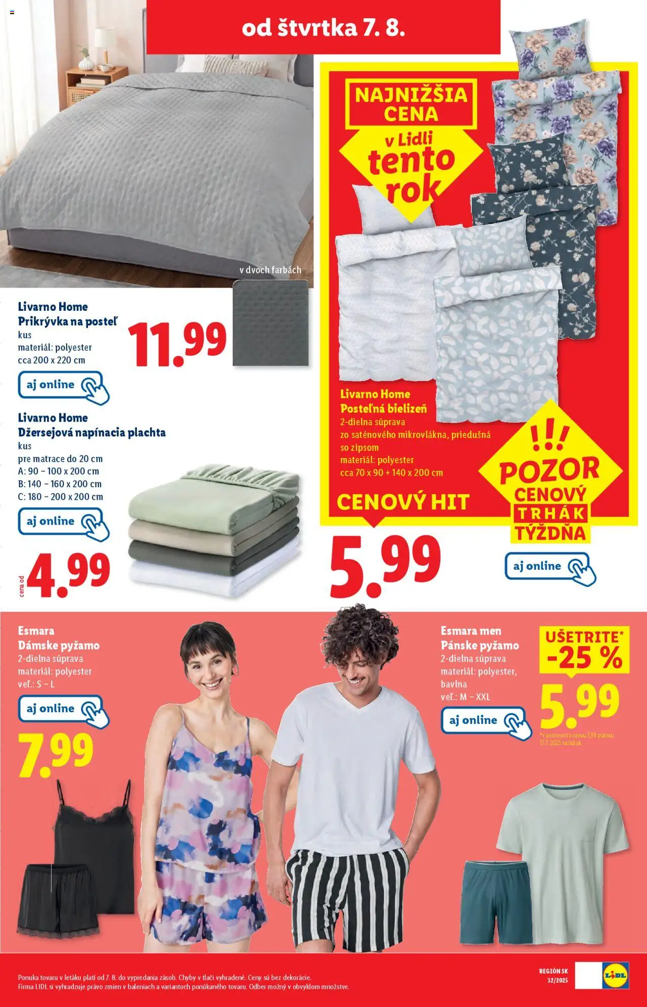 Lidl leták │ platný od 04.08.2025 | Strana: 85 | Produkty: Matrace, Plachta, Posteľ