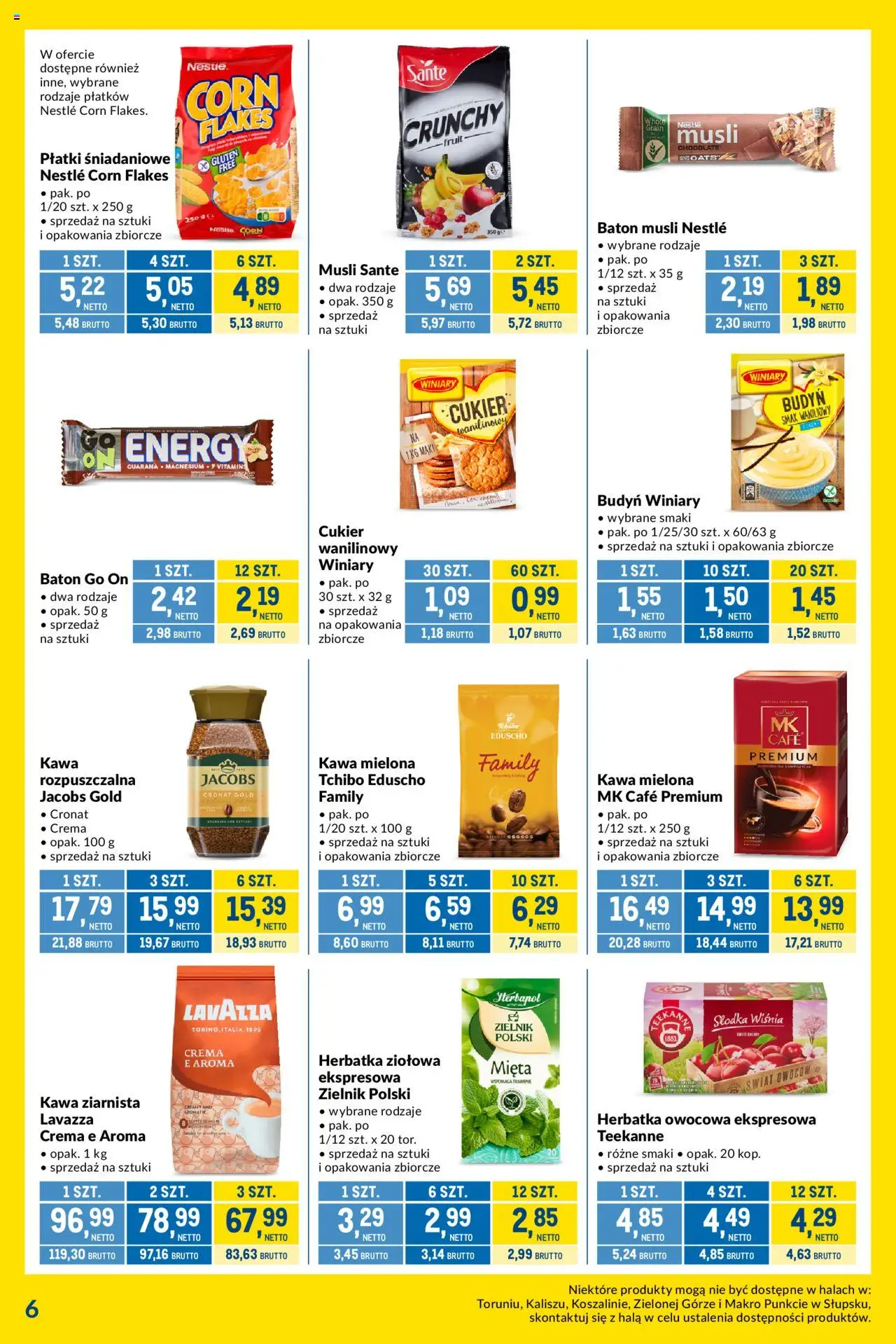 Makro Gazetka - Kupujesz więcej płacisz mniej od 13.05.2025 | Strona: 6 | Produkty: Kawa ziarnista, Kawa rozpuszczalna, Lavazza, Corn Flakes