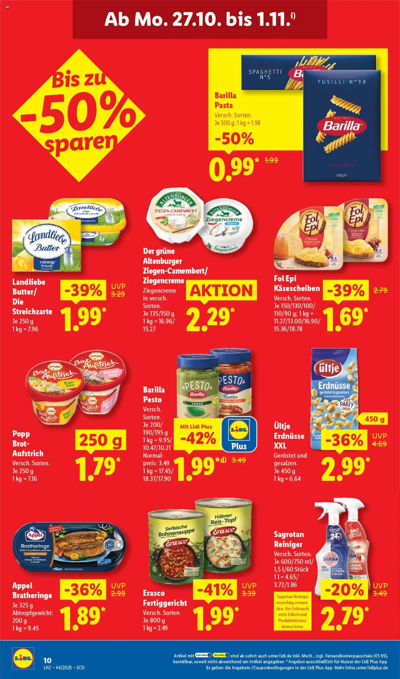 Lidl - Prospekt – gültig ab 27.10.2025 | Seite: 24 | Produkte: Butter, Pasta, Fleisch, Salat