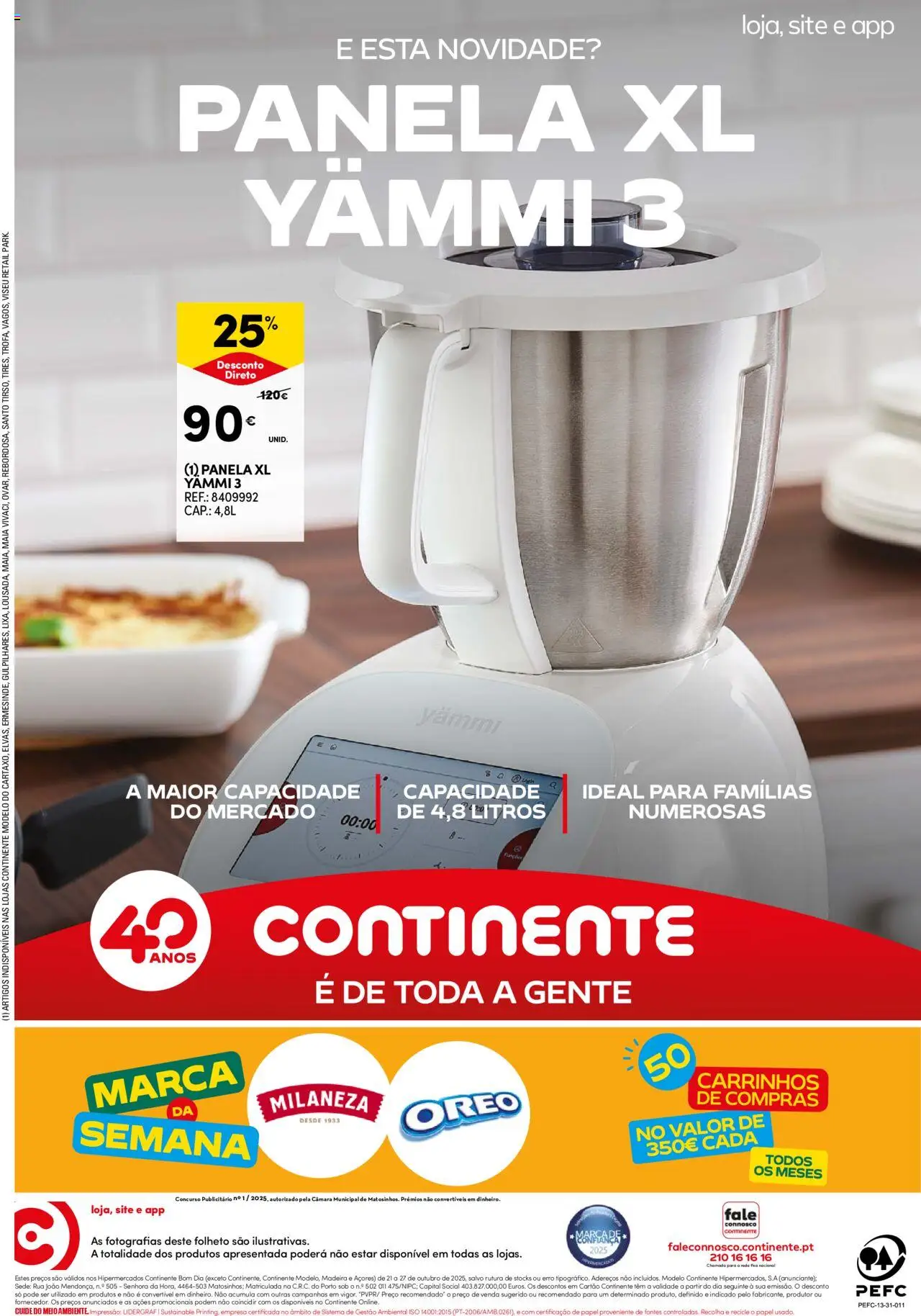 Continente Semanal Continente Bom Dia │ válido de 21.10.2025 | Página: 24 | Produtos: Milaneza, Panela