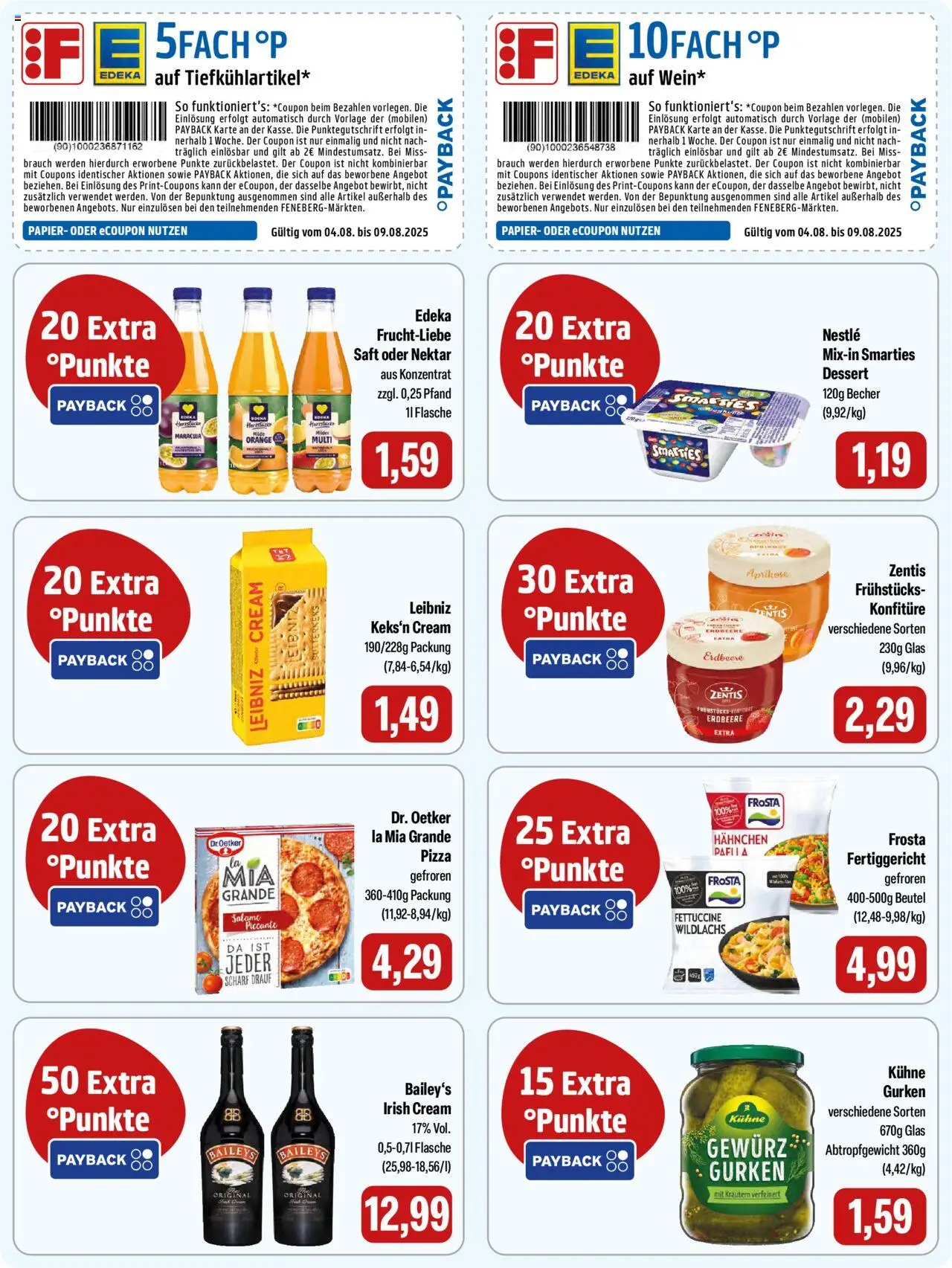 Feneberg Angebote - gültig ab dem 07.08.2025 | Seite: 9 | Produkte: Hahnchen, Smarties, Frosta, Saft
