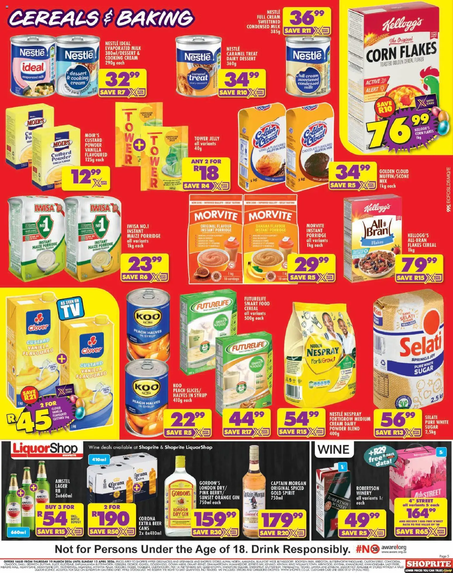 New Shoprite catalogue – valid from 19.03.2026 | Page: 5 | Products: Rum, Chocolate, Cream, Caramel