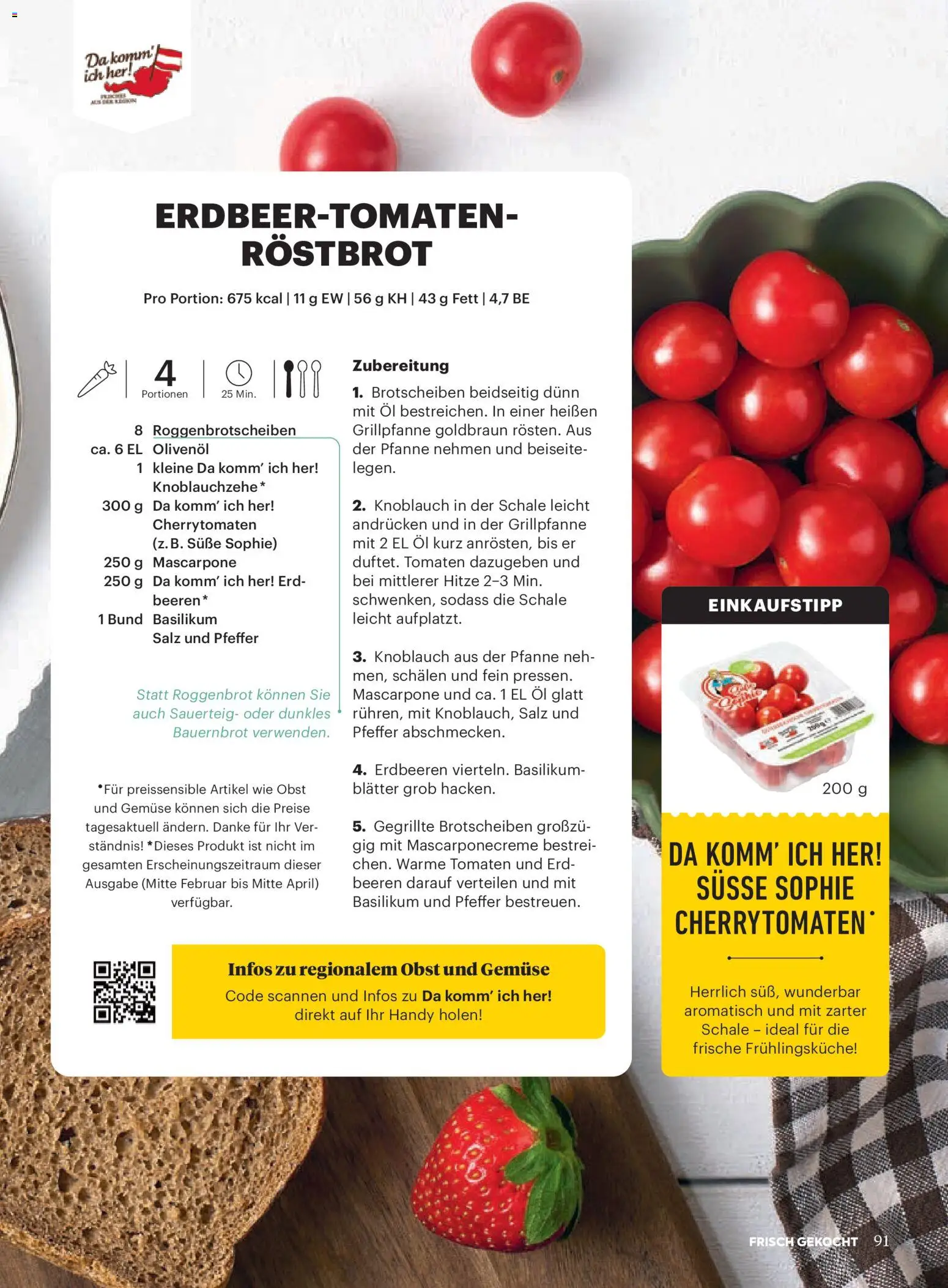 Billa  Frisch Gekocht gültig ab 01.03.2026 | Seite: 89 | Produkte: Erdbeeren, Obst, Salz, Öl