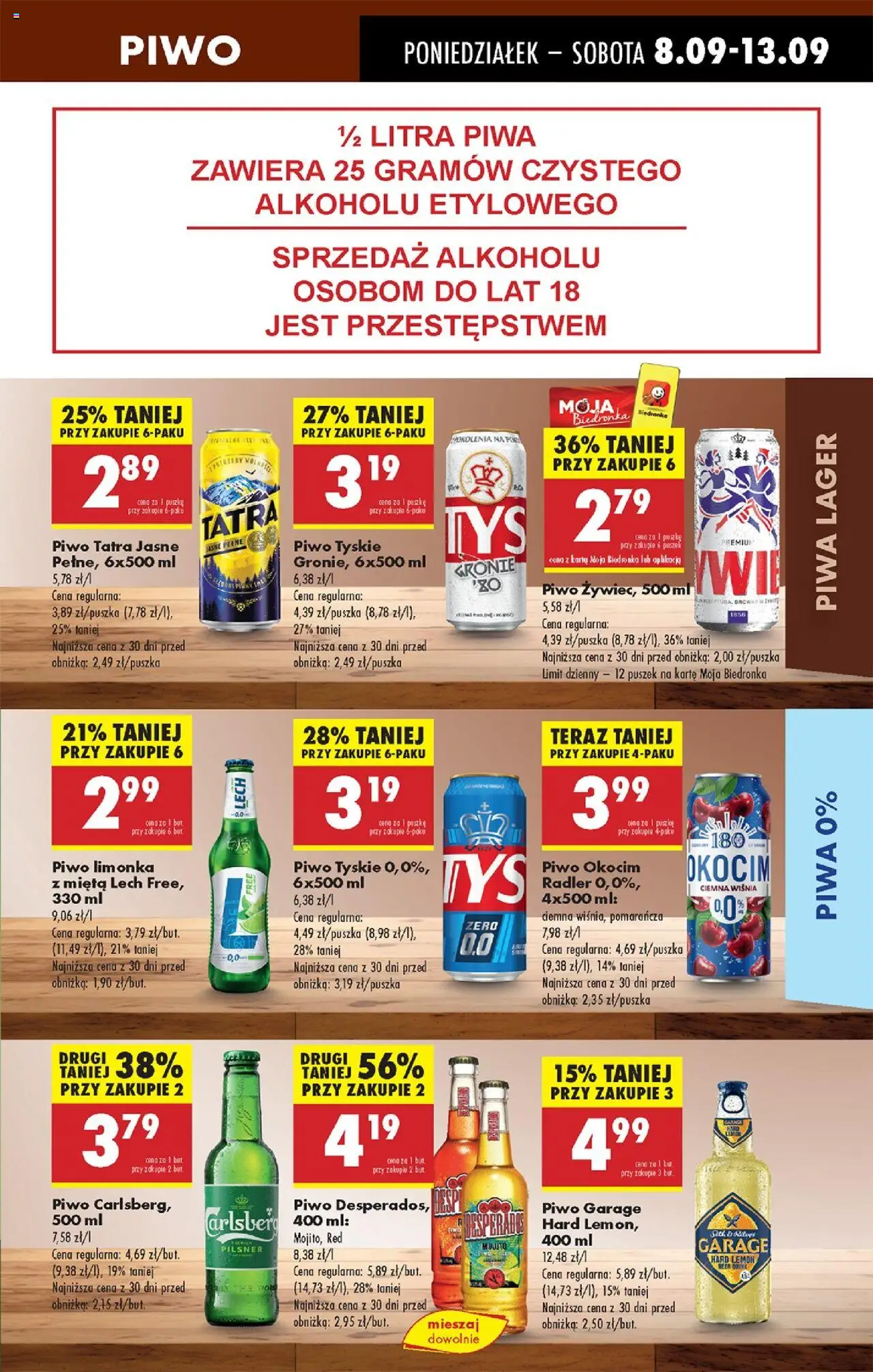 Biedronka gazetka od 08.09.2025 | Strona: 53 | Produkty: Karta, Limonka, Por, Piwo