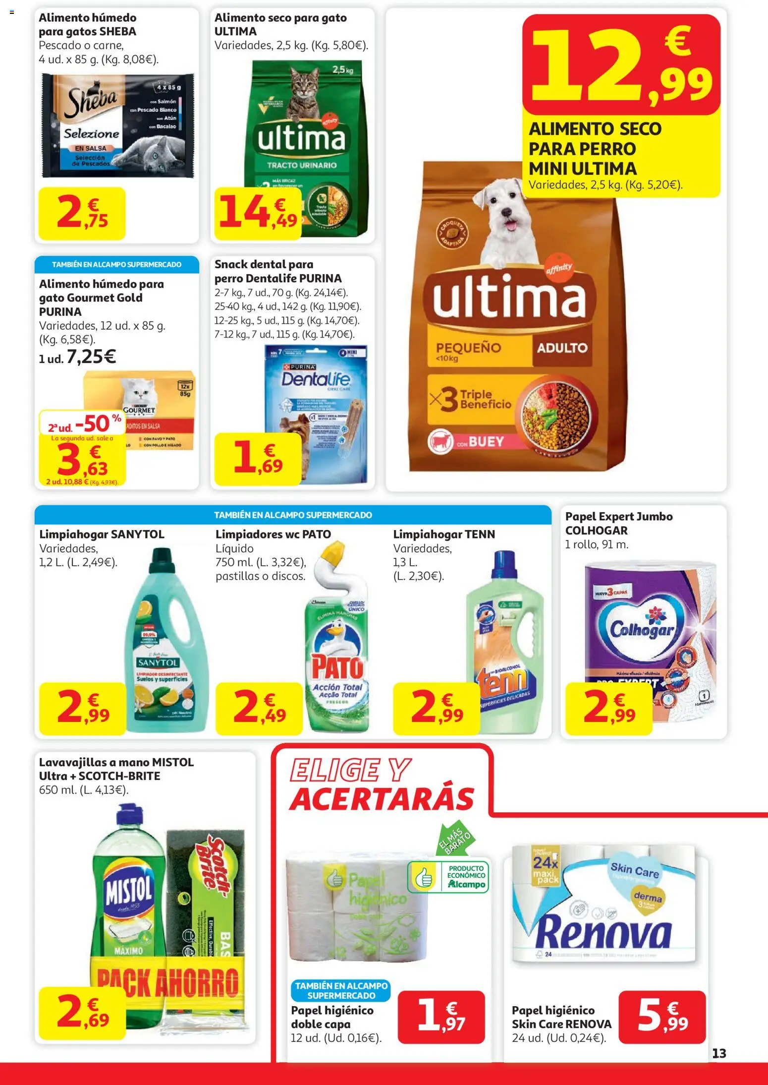 Alcampo - HP Unico │ válido desde el 29.12.2025 | Página: 13 | Productos: Papel higienico, Pescado, Lavavajillas