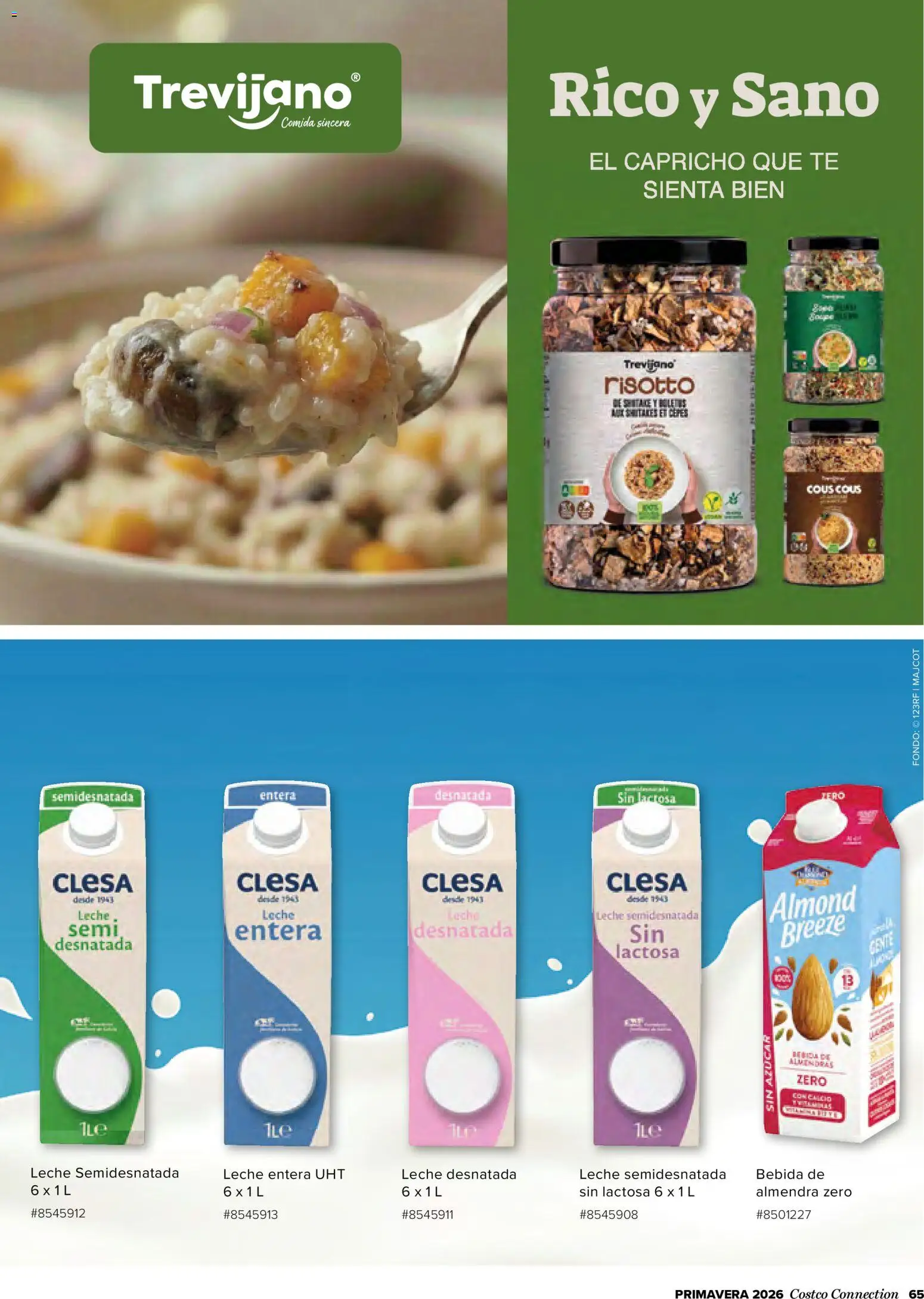 Costco catálogo │ válido desde el 19.03.2026 | Página: 65 | Productos: Leche desnatada, Leche entera, Leche, Té