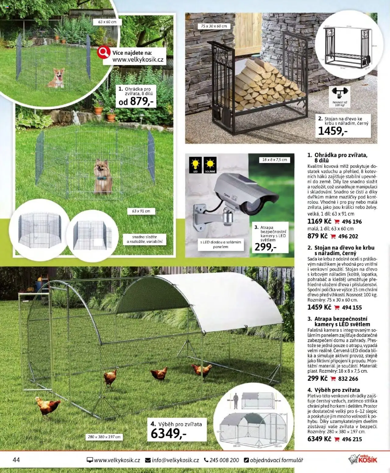 Velký Košík katalog září od 01.09.2025 | Strana: 44 | Produkty: Polička, Košík, Kamera, Túje